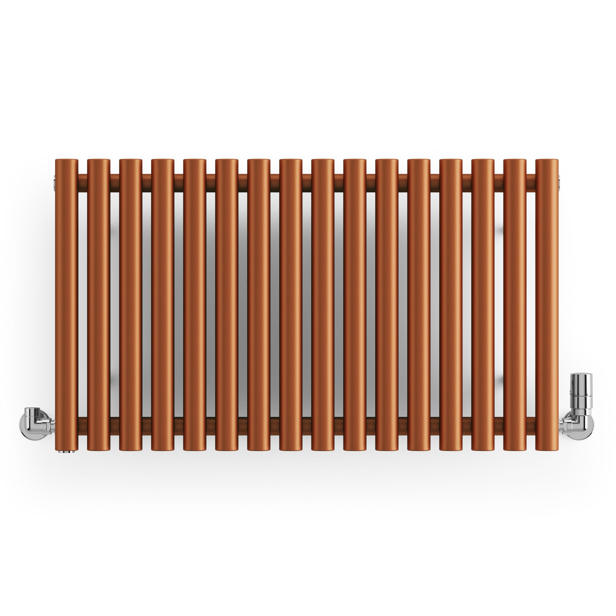 Terma Rolo Room Matt copper Horizontal Designer Radiator, (W)865mm x (H)500mm