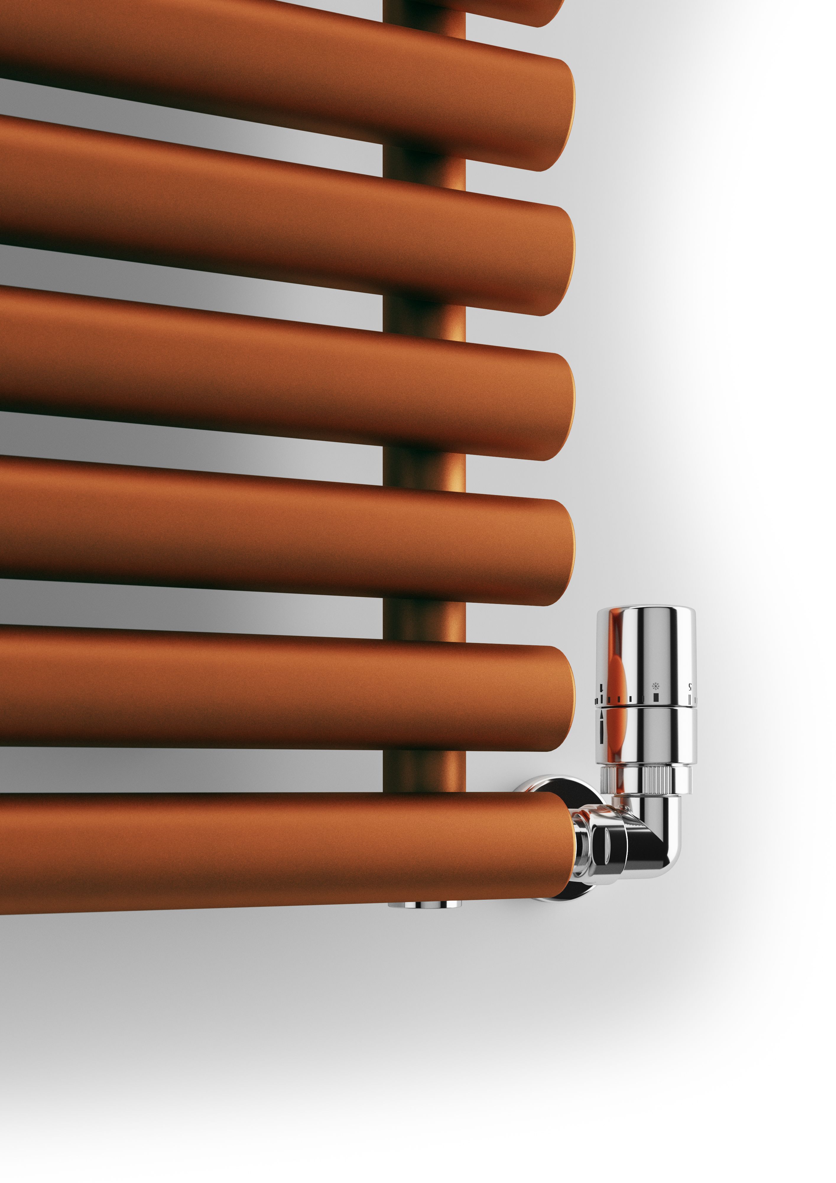 Terma Rolo Room Matt copper Horizontal or vertical Designer Radiator, (W)370mm x (H)1800mm