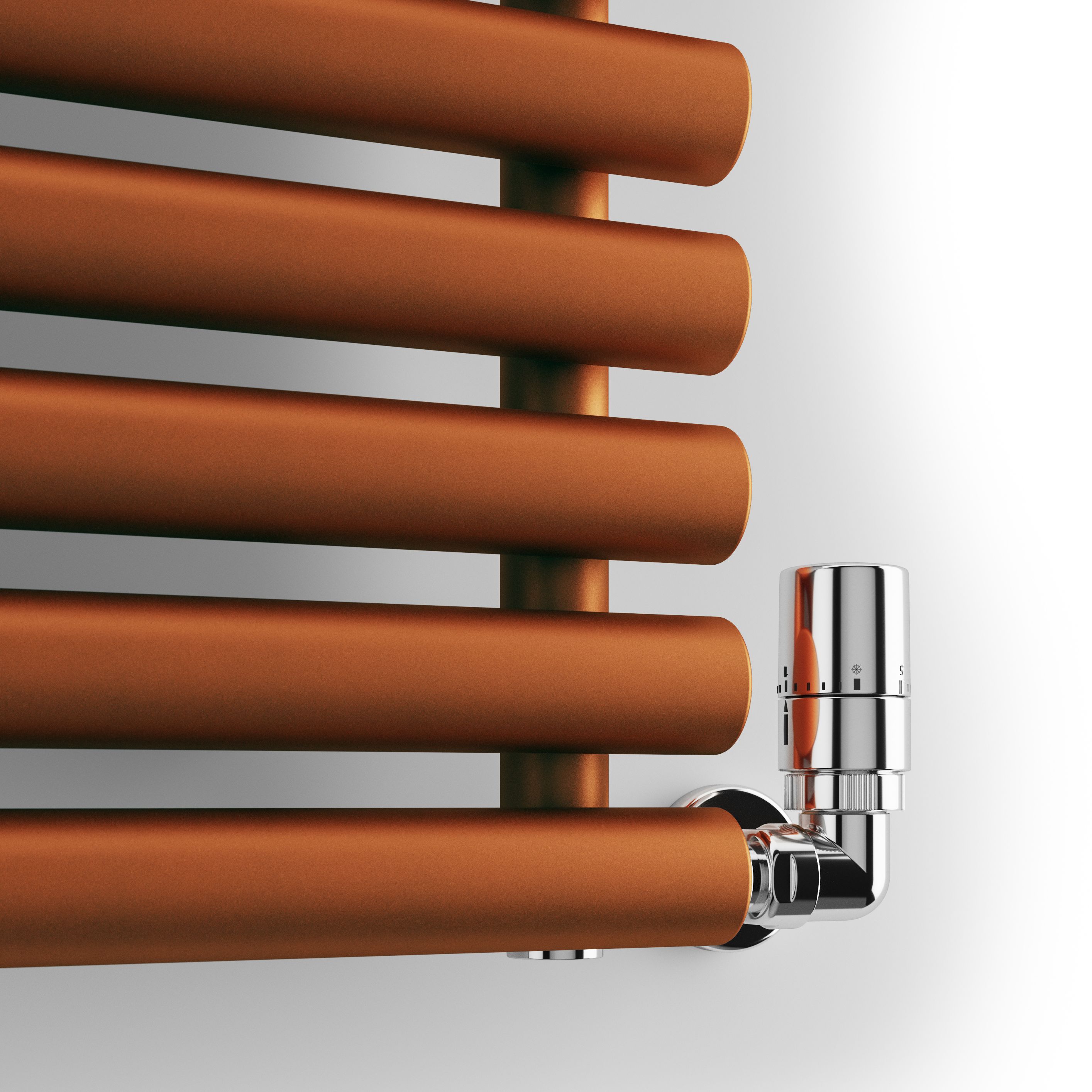 Terma Rolo Room Matt copper Horizontal or vertical Designer Radiator, (W)480mm x (H)1800mm