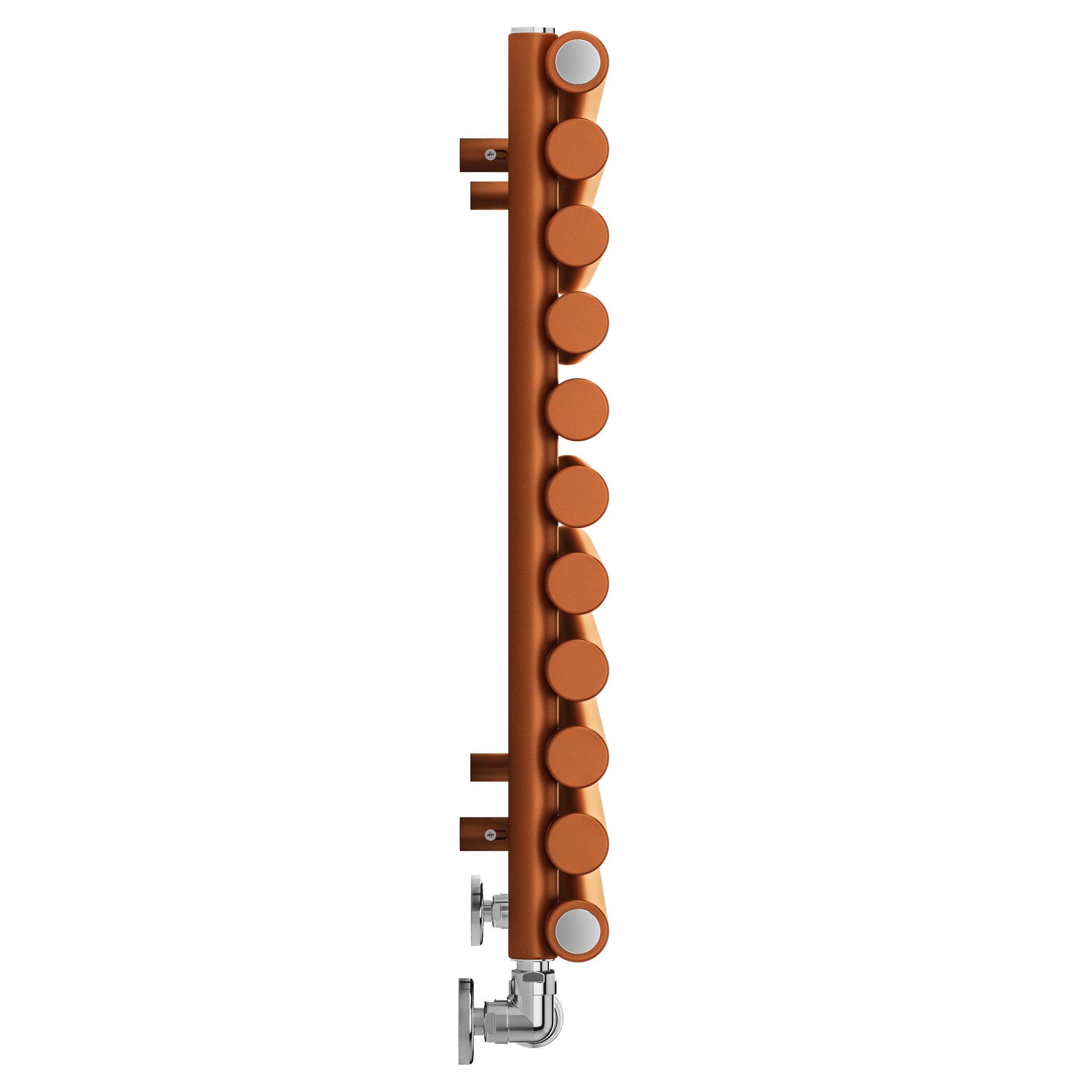 Terma Rolo Room Matt copper Horizontal or vertical Designer Radiator, (W)590mm x (H)1200mm