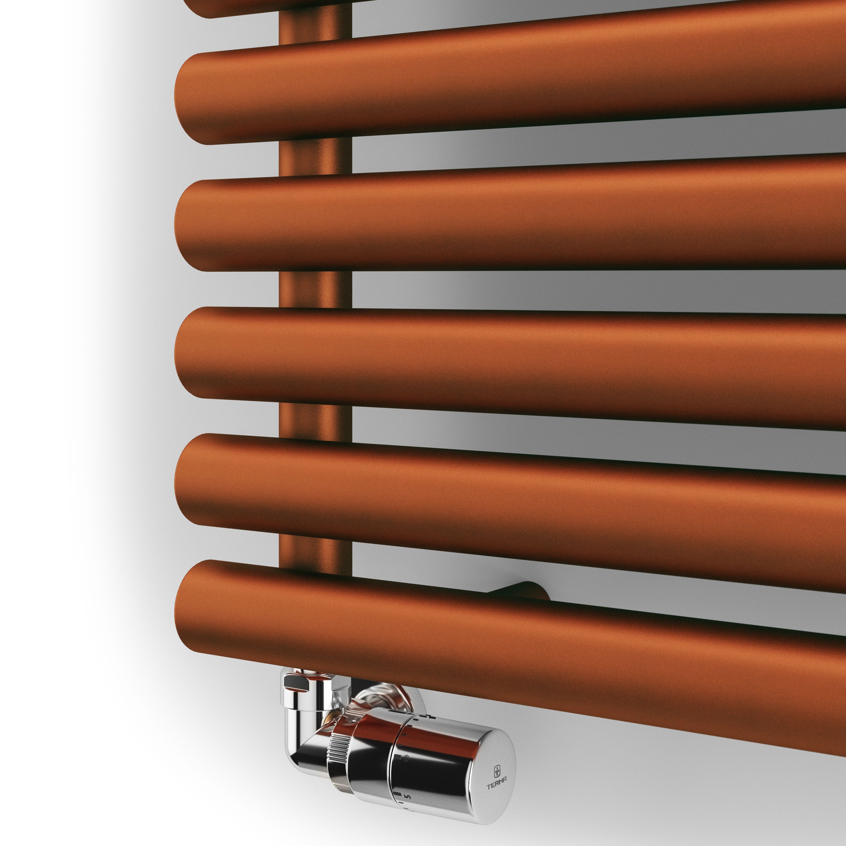 Terma Rolo Room Matt copper Horizontal or vertical Designer Radiator, (W)590mm x (H)1800mm