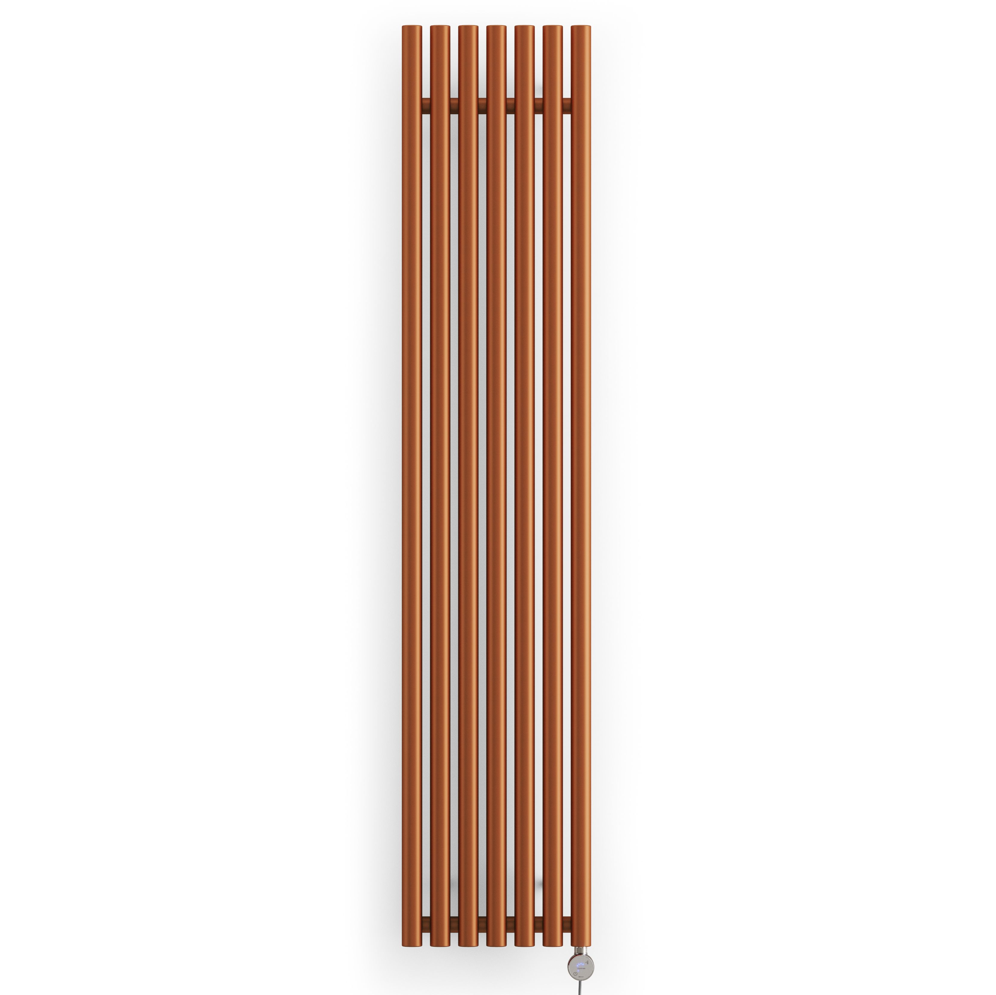 Terma Rolo Room Matt copper Vertical Electric designer Radiator, (W)370mm x (H)1800mm