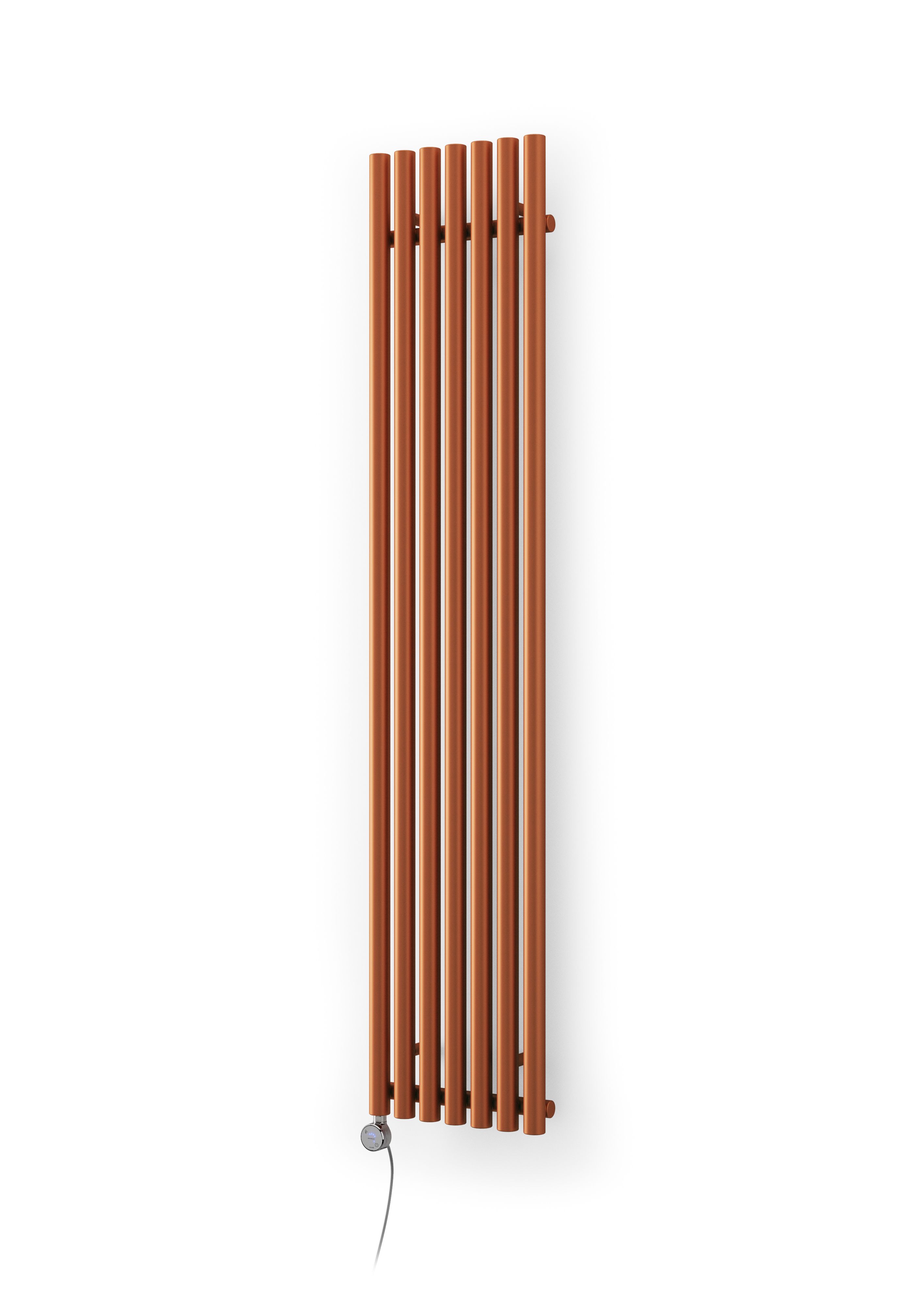 Terma Rolo Room Matt copper Vertical Electric designer Radiator, (W)370mm x (H)1800mm