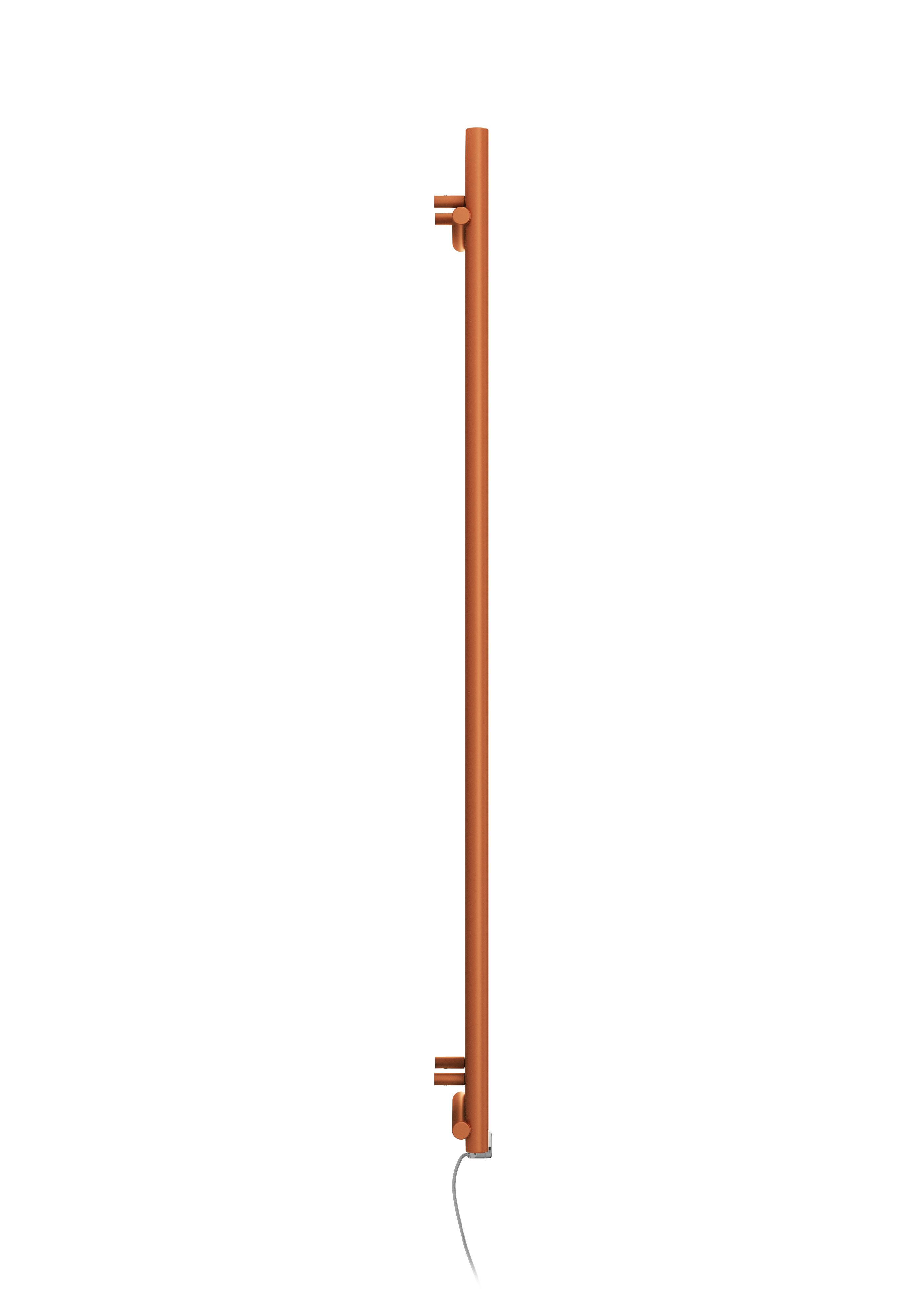 Terma Rolo Room Matt copper Vertical Electric designer Radiator, (W)370mm x (H)1800mm