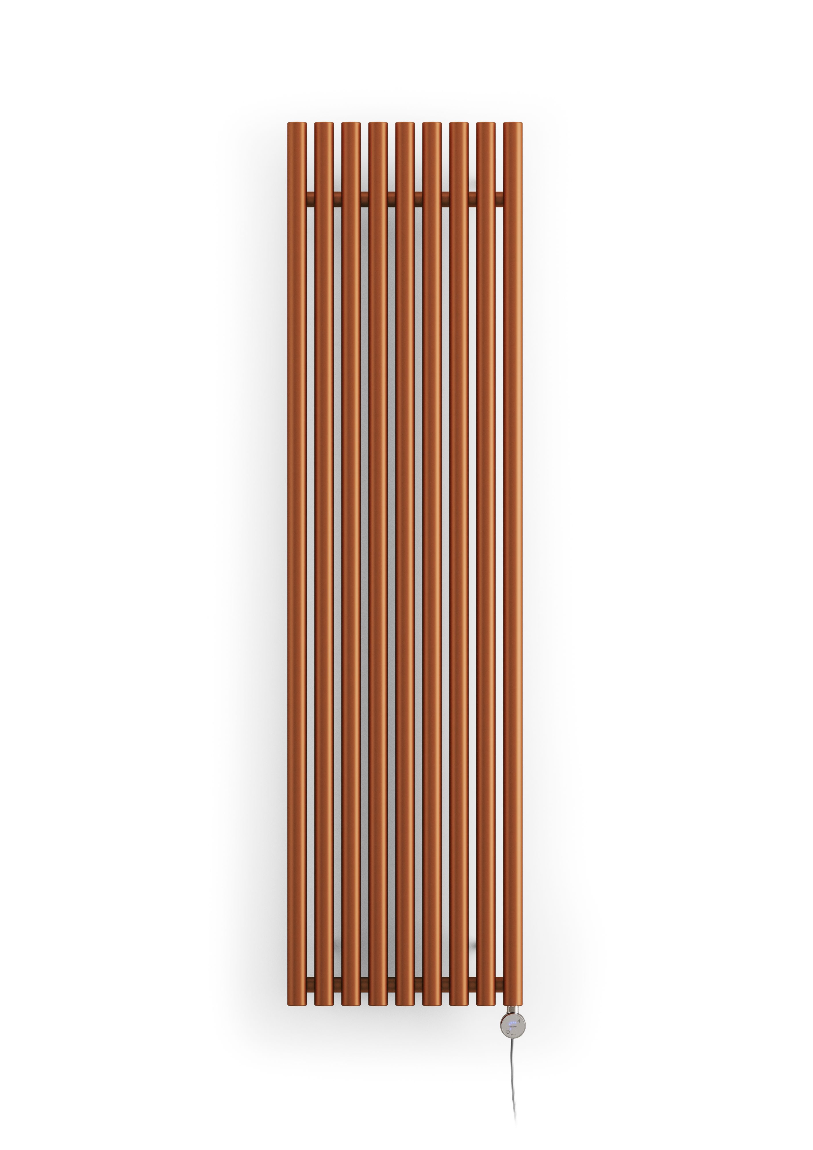Terma Rolo Room Matt copper Vertical Electric designer Radiator, (W)480mm x (H)1800mm