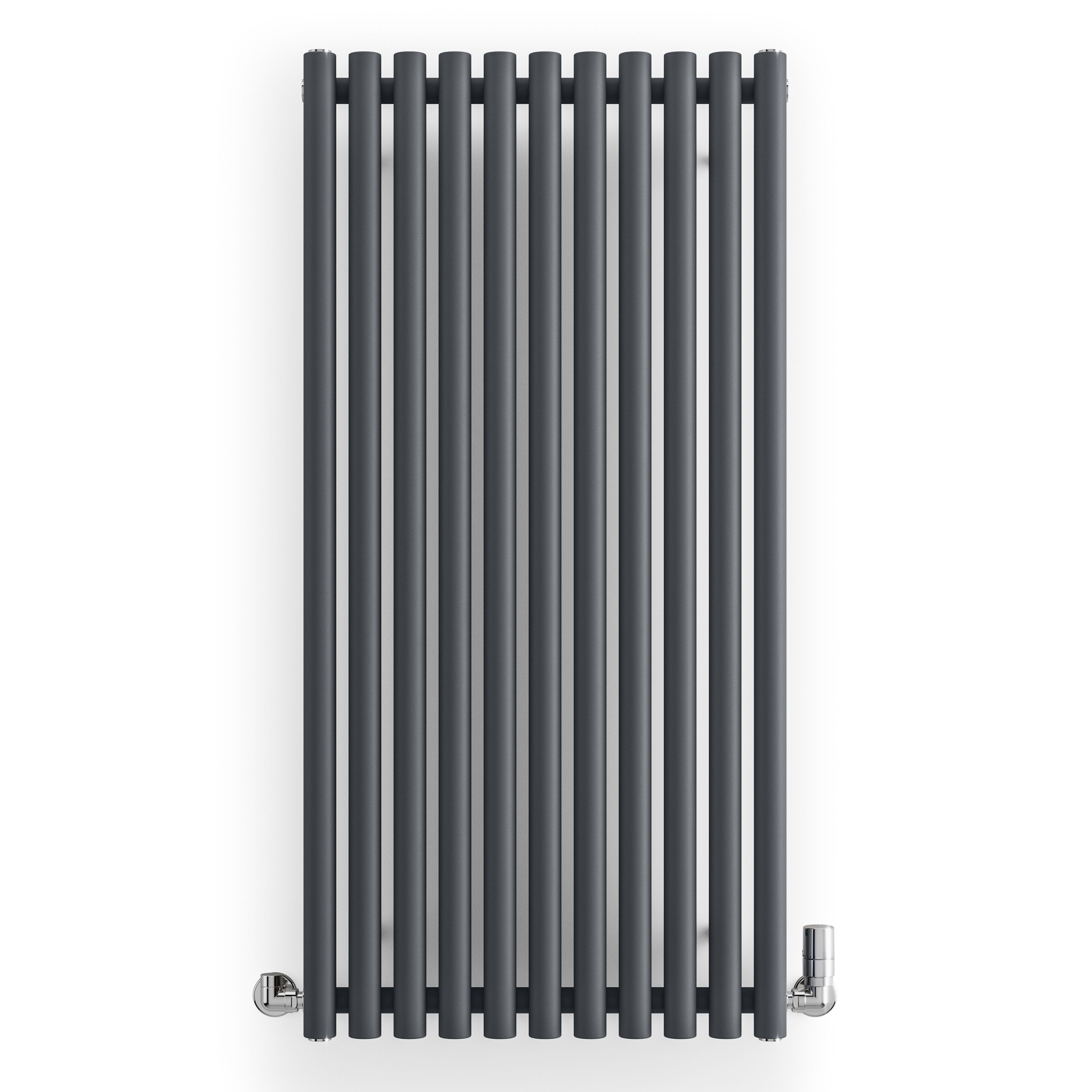 Terma Rolo Room Matt dark grey Horizontal or vertical Designer Radiator, (W)590mm x (H)1200mm