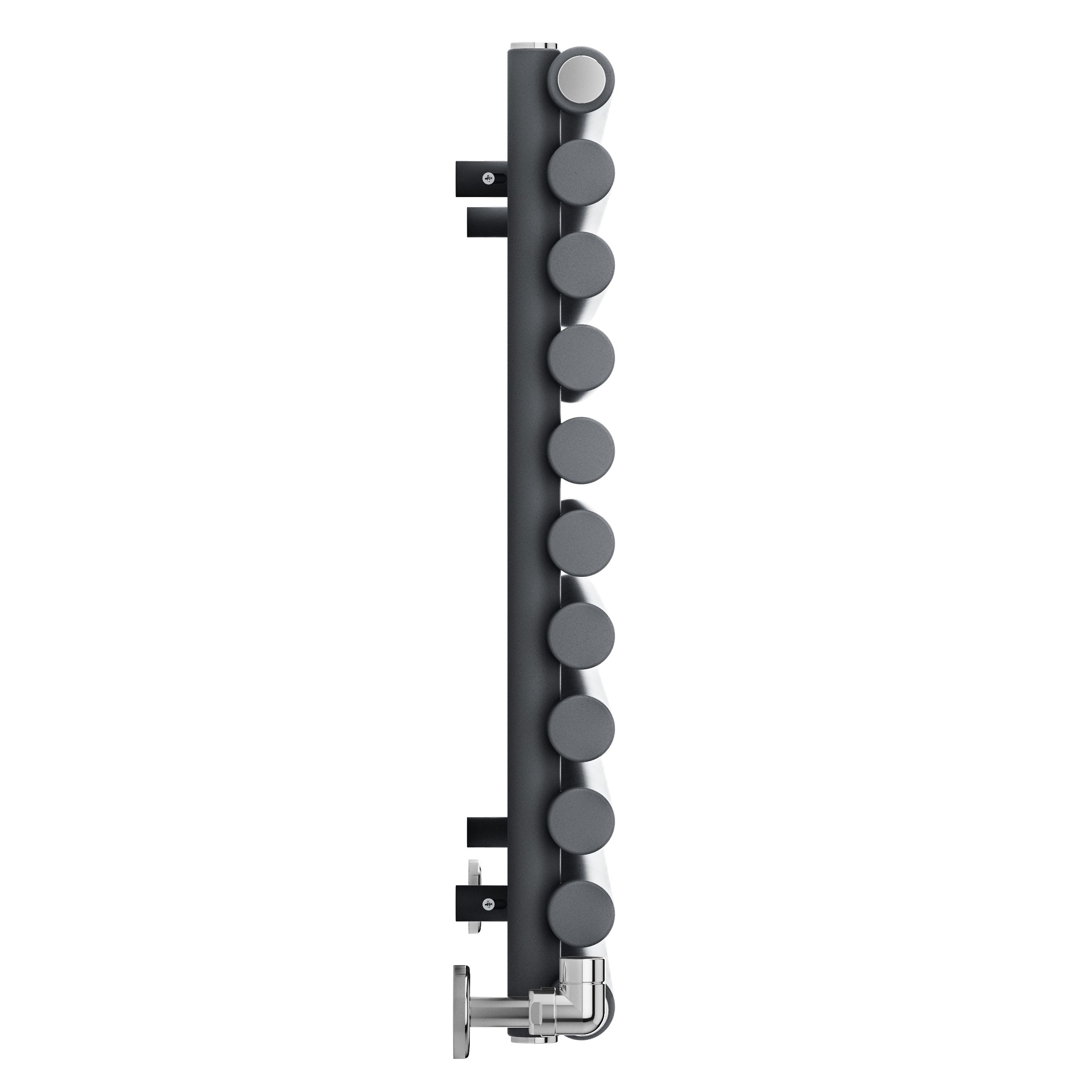 Terma Rolo Room Matt dark grey Horizontal or vertical Designer Radiator, (W)590mm x (H)1200mm