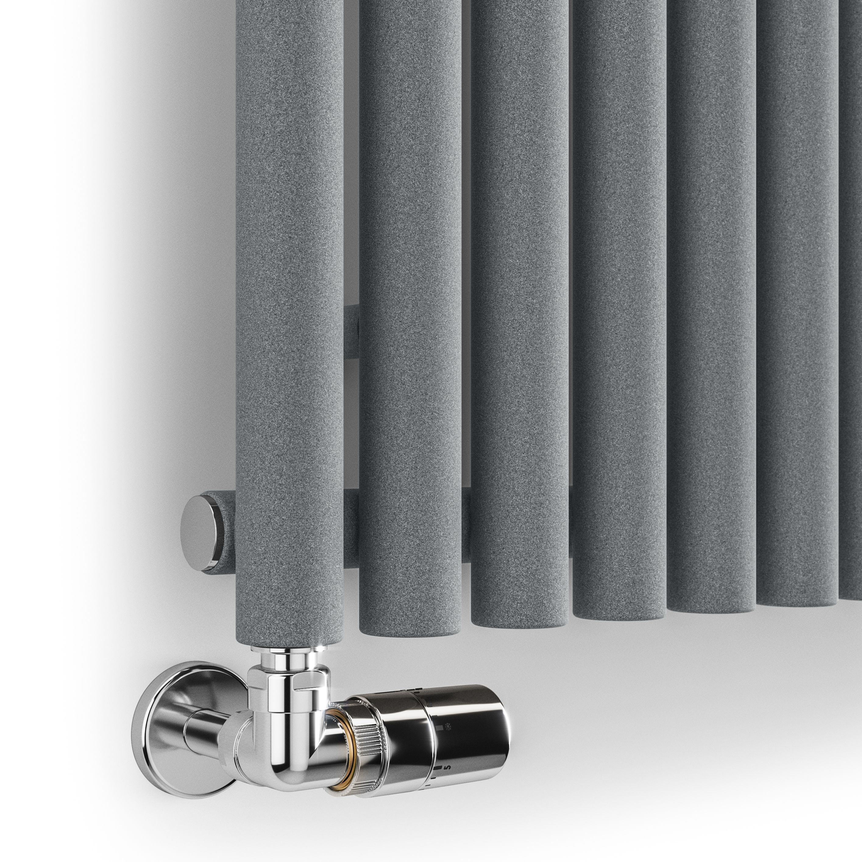 Terma Rolo Room Matt light grey Horizontal or vertical Designer Radiator, (W)590mm x (H)1200mm