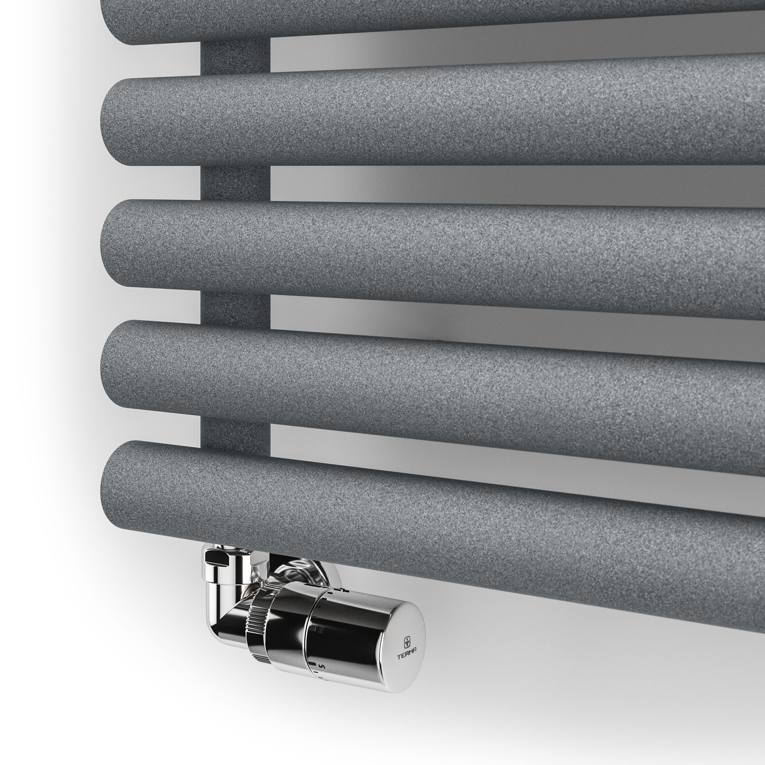 Terma Rolo Room Matt light grey Horizontal or vertical Designer Radiator, (W)590mm x (H)1200mm