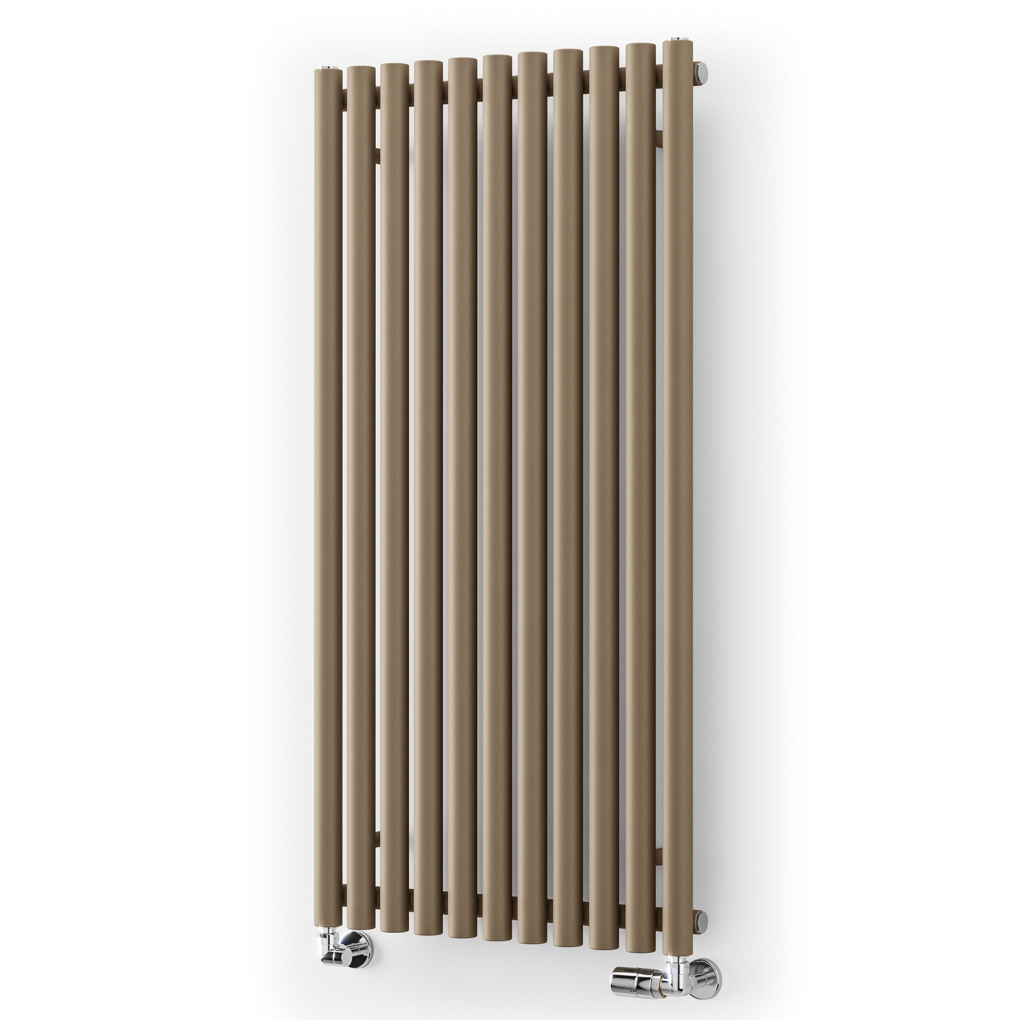 Terma Rolo Room Matt mocha Vertical Designer Radiator, (W)590mm x (H)1200mm