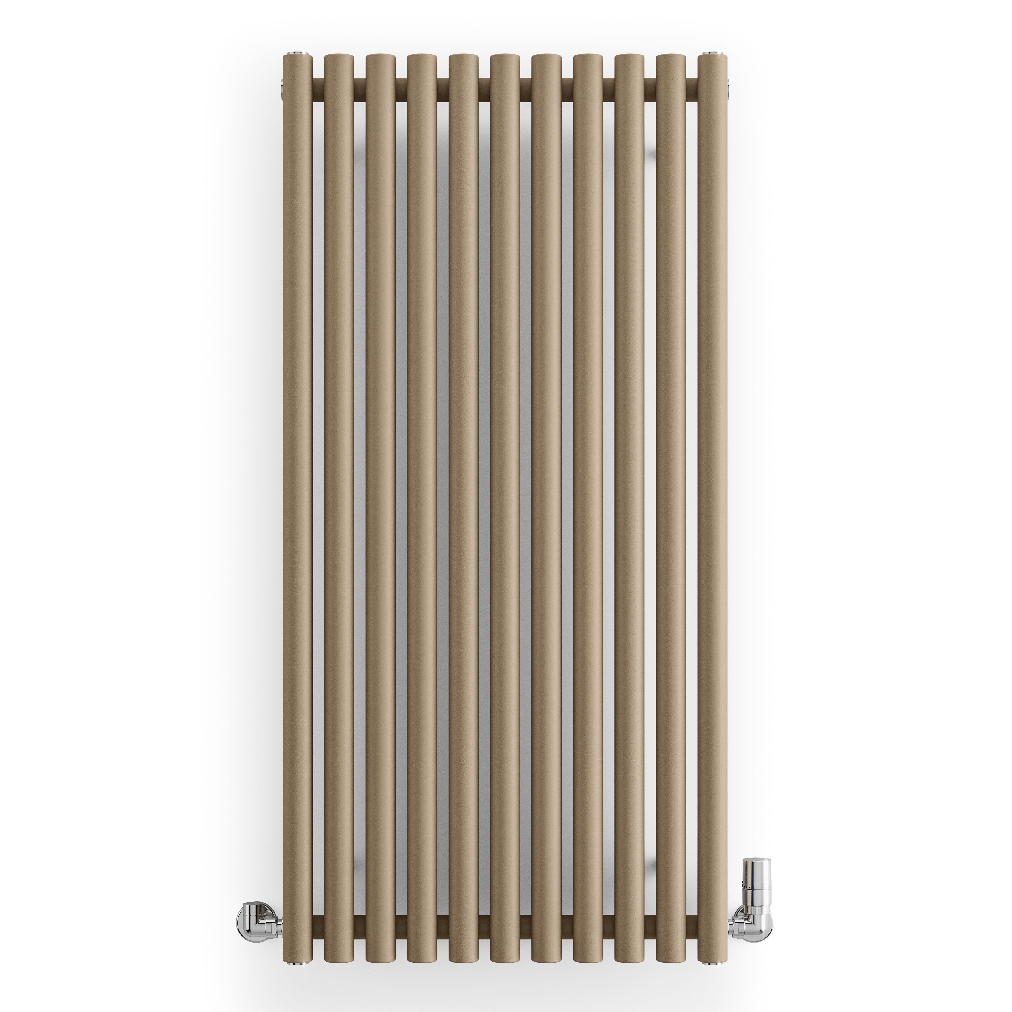 Terma Rolo Room Matt mocha Vertical Designer Radiator, (W)590mm x (H)1200mm