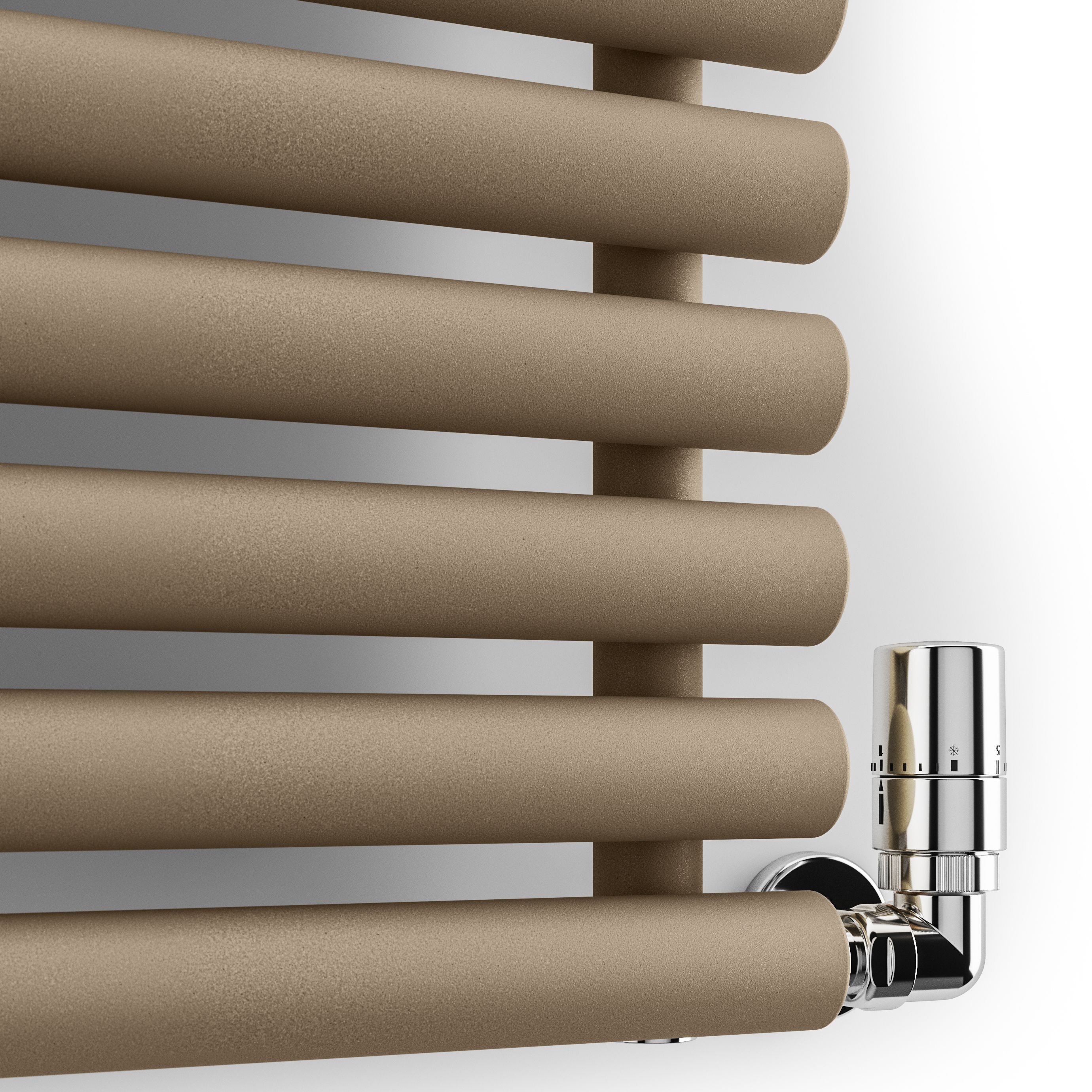 Terma Rolo Room Matt mocha Vertical Designer Radiator, (W)590mm x (H)1200mm