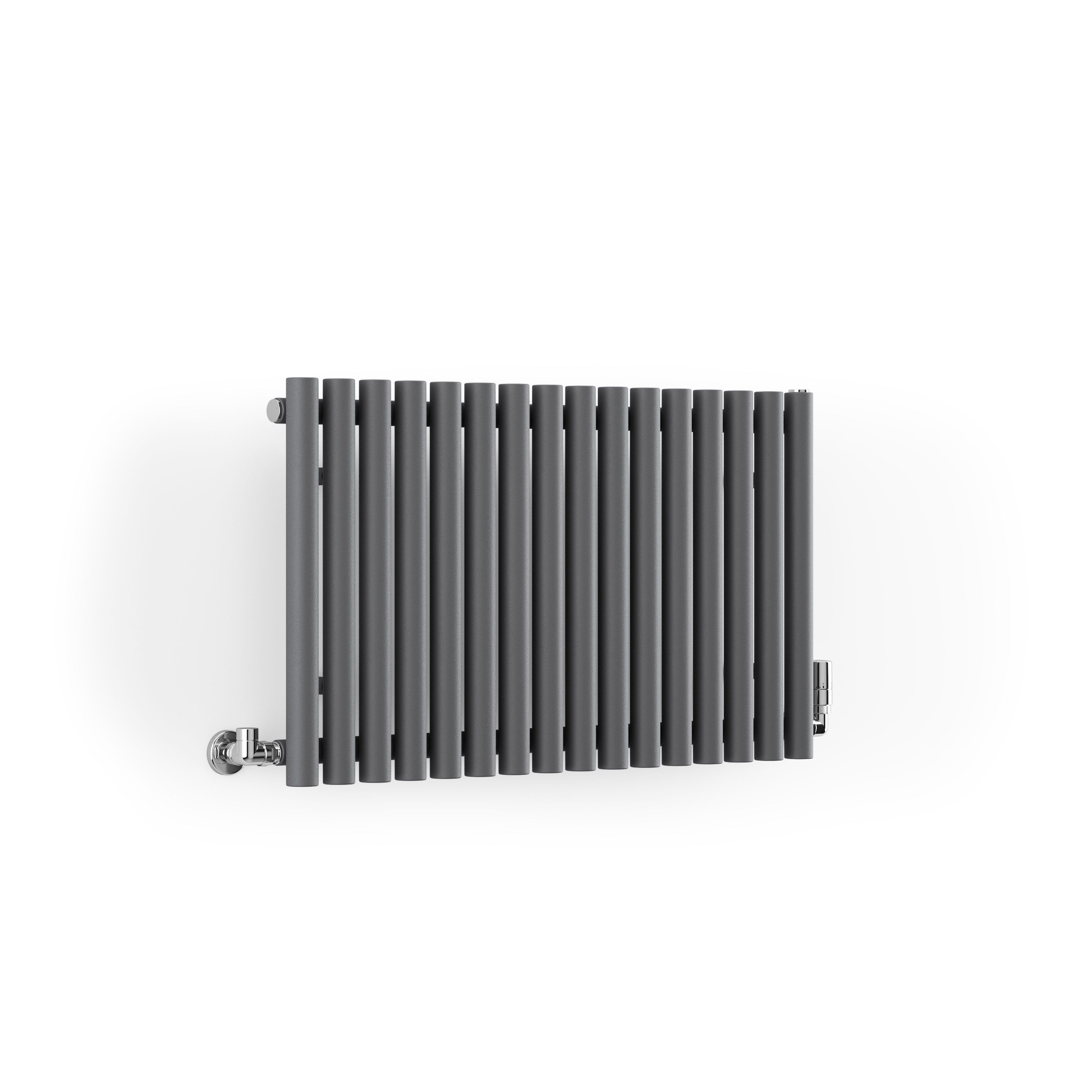 Terma Rolo room Modern grey Horizontal Designer Radiator, (W)865mm x (H)500mm