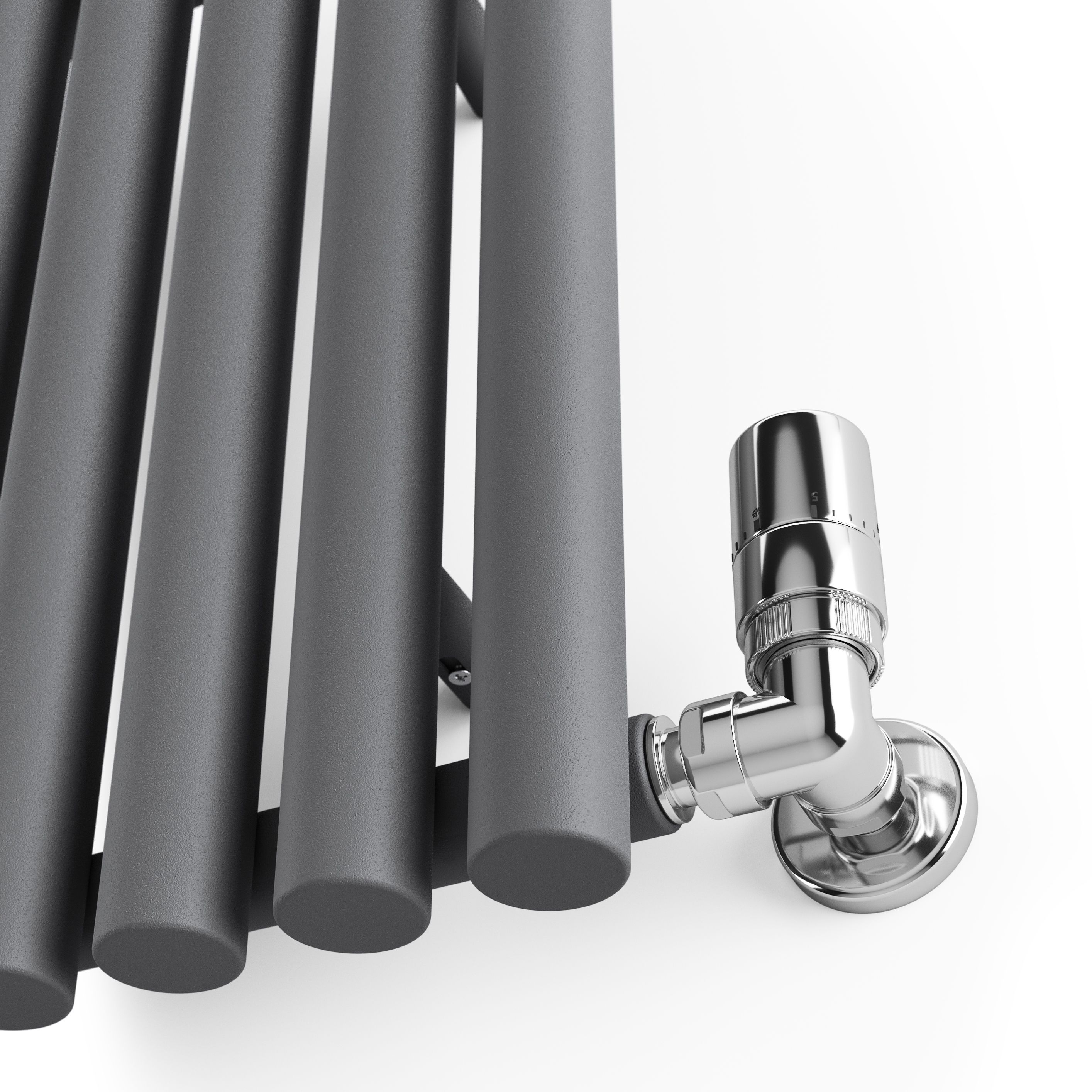 Terma Rolo room Modern grey Horizontal Designer Radiator, (W)865mm x (H)500mm