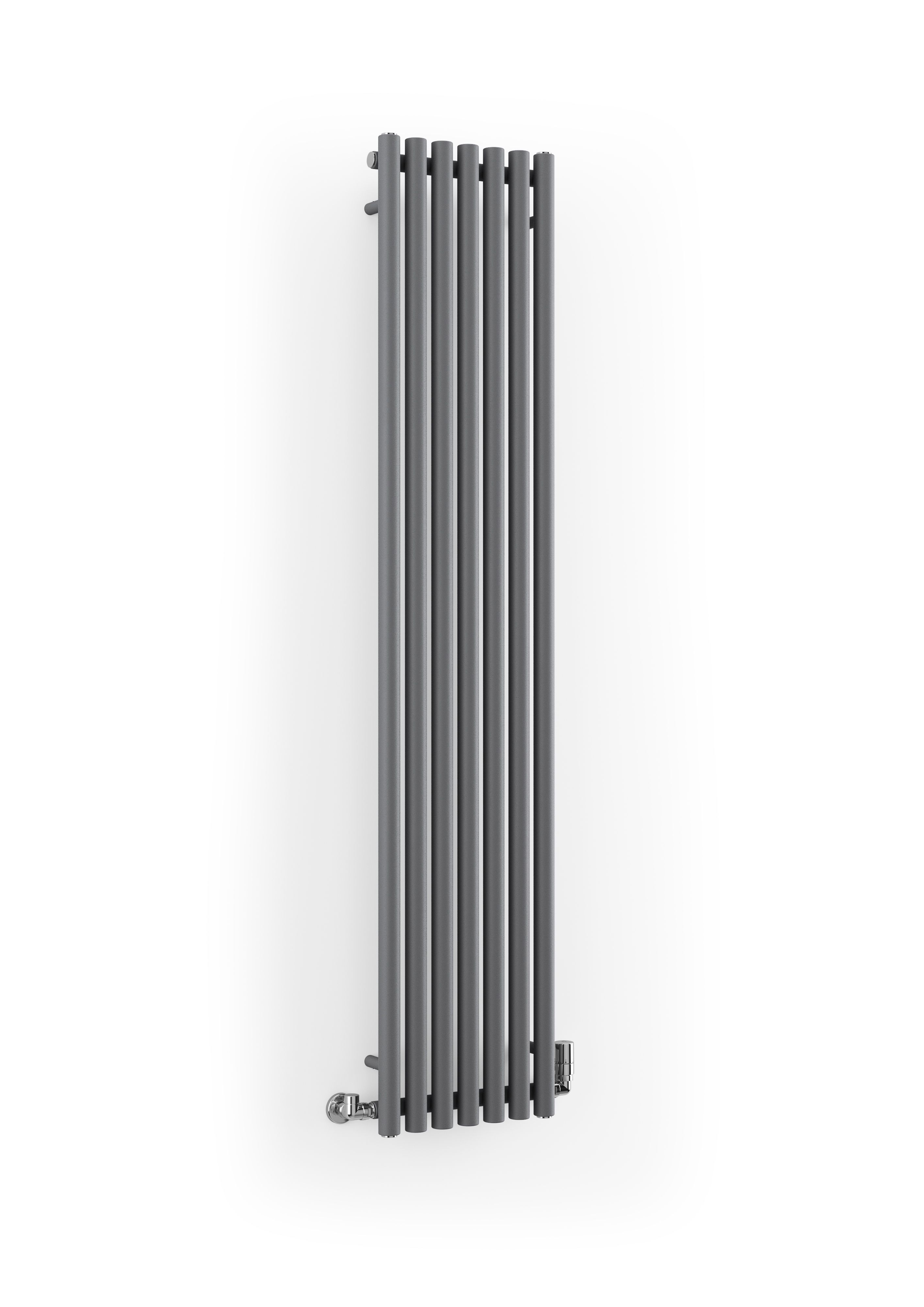 Terma Rolo room Modern grey Horizontal or vertical Designer Radiator, (W)370mm x (H)1800mm