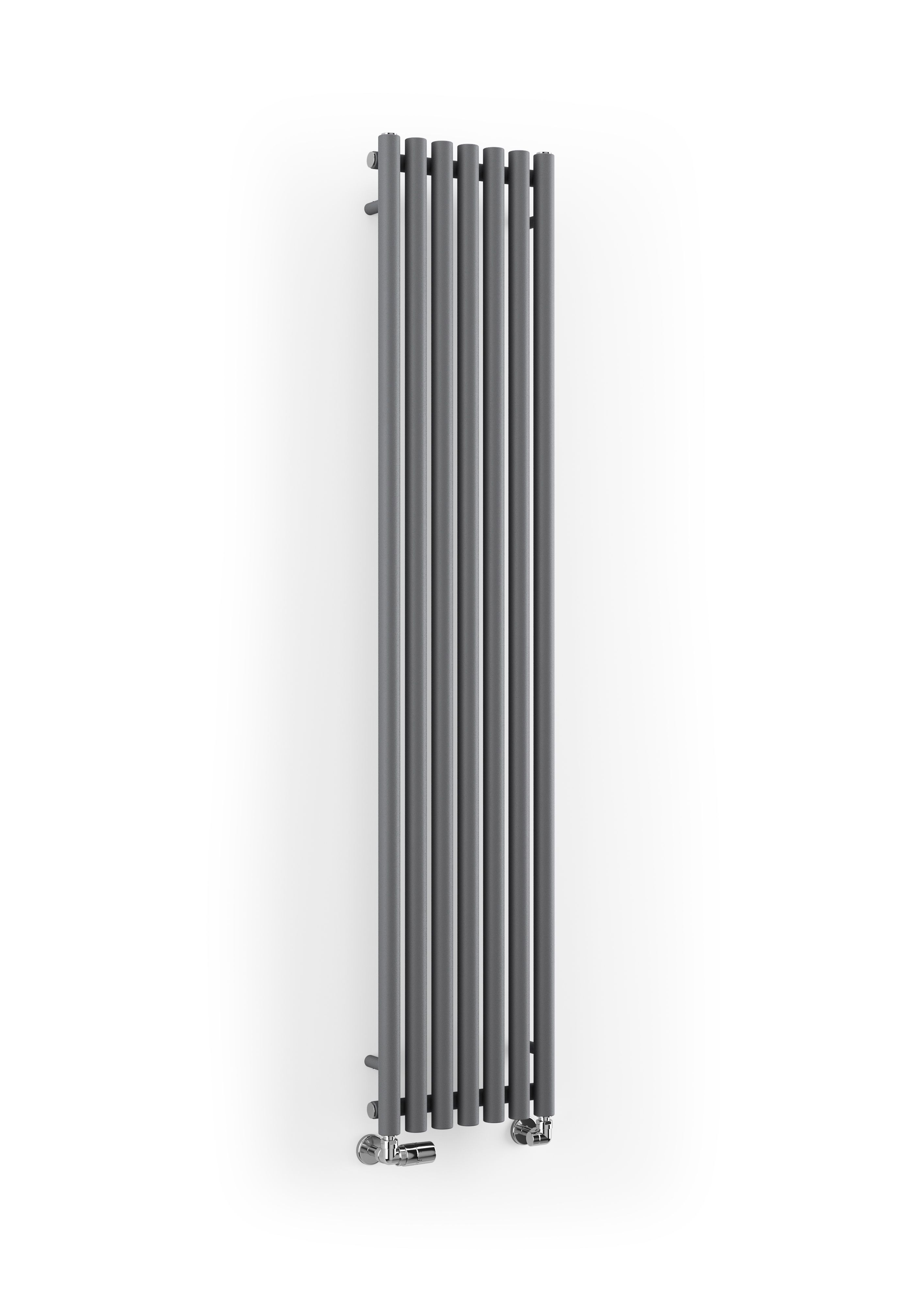 Terma Rolo room Modern grey Horizontal or vertical Designer Radiator, (W)370mm x (H)1800mm