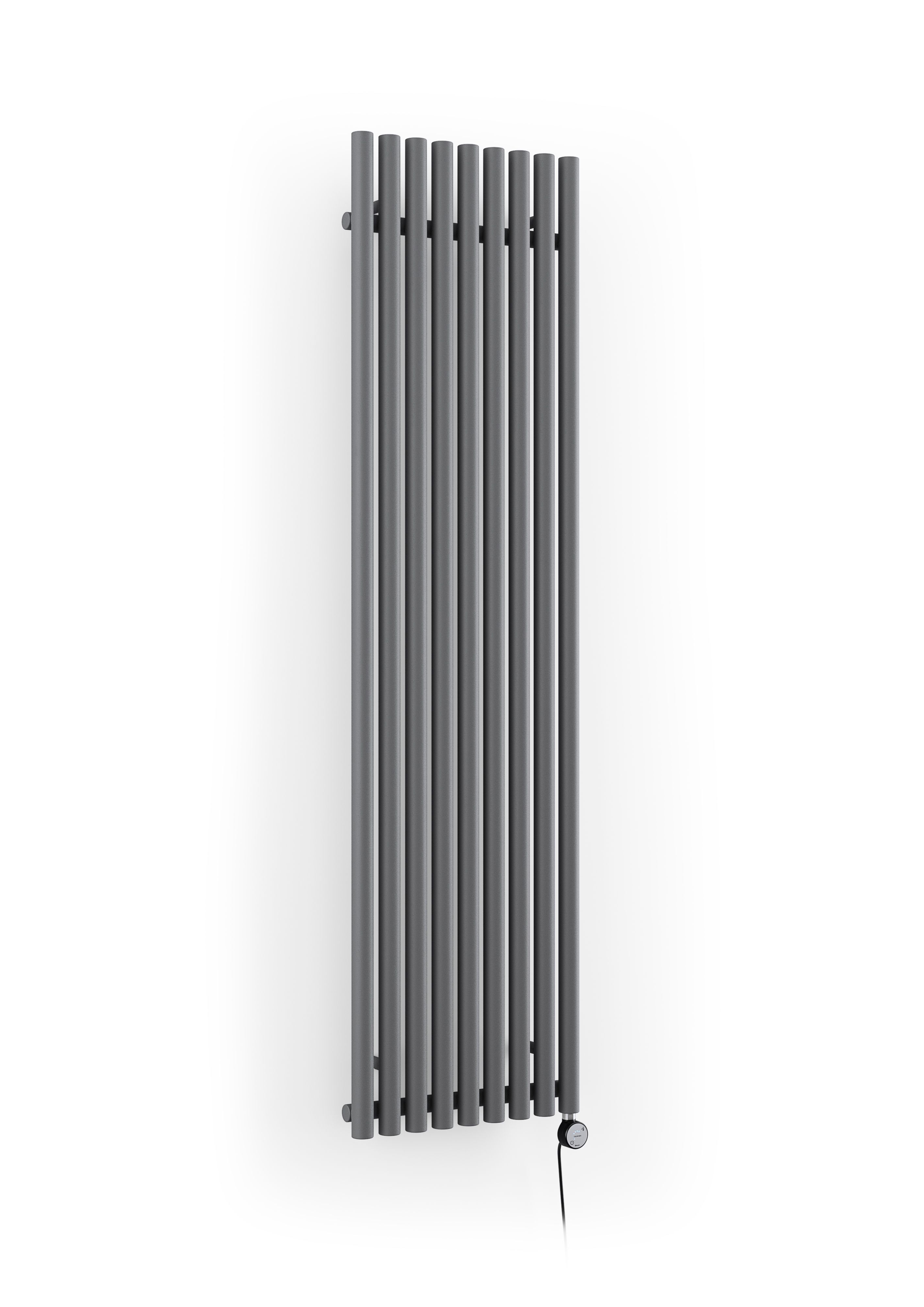 Terma Rolo room Modern grey Vertical Electric designer Radiator, (W)480mm x (H)1800mm