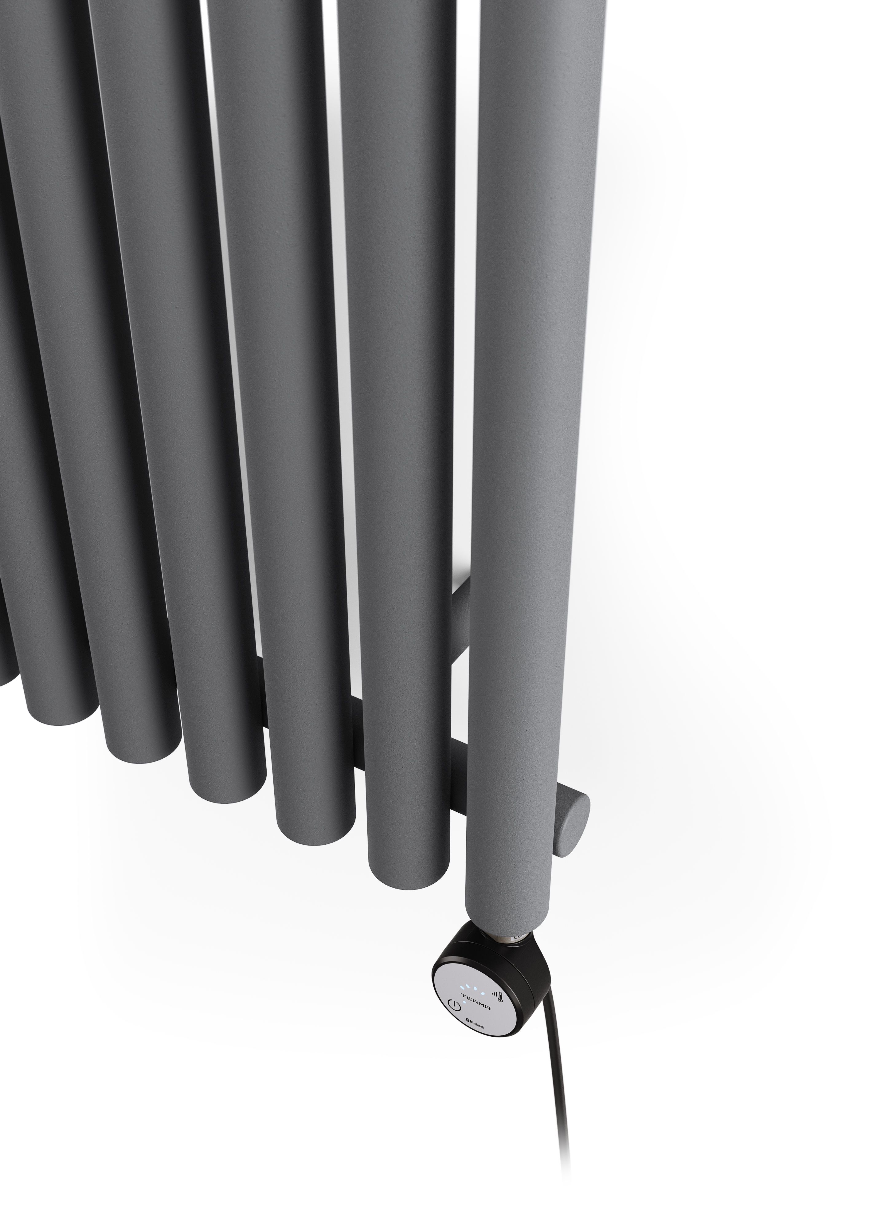 Terma Rolo room Modern grey Vertical Electric designer Radiator, (W)480mm x (H)1800mm