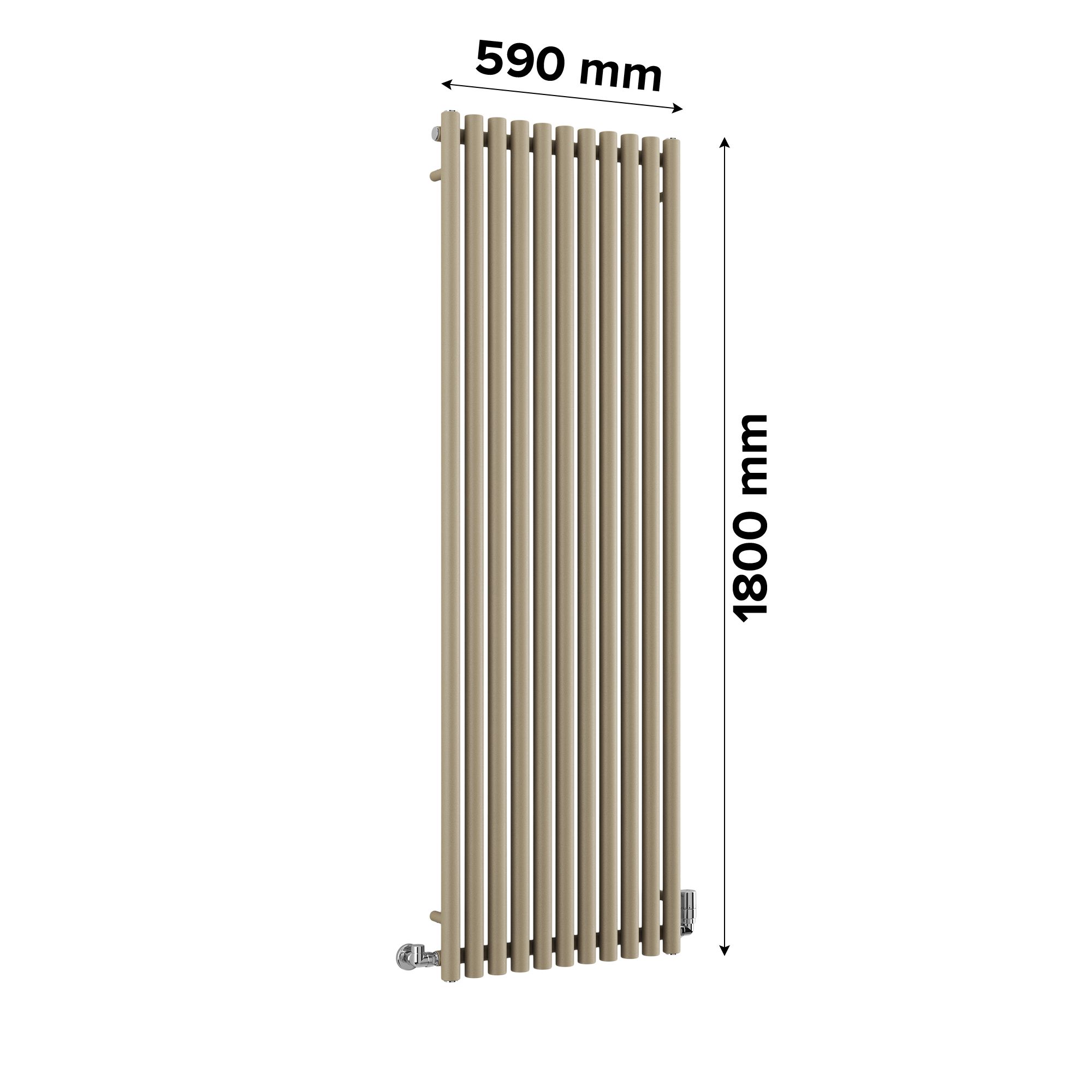 Terma Rolo room Quartz mocha Horizontal or vertical Designer Radiator, (W)590mm x (H)1800mm