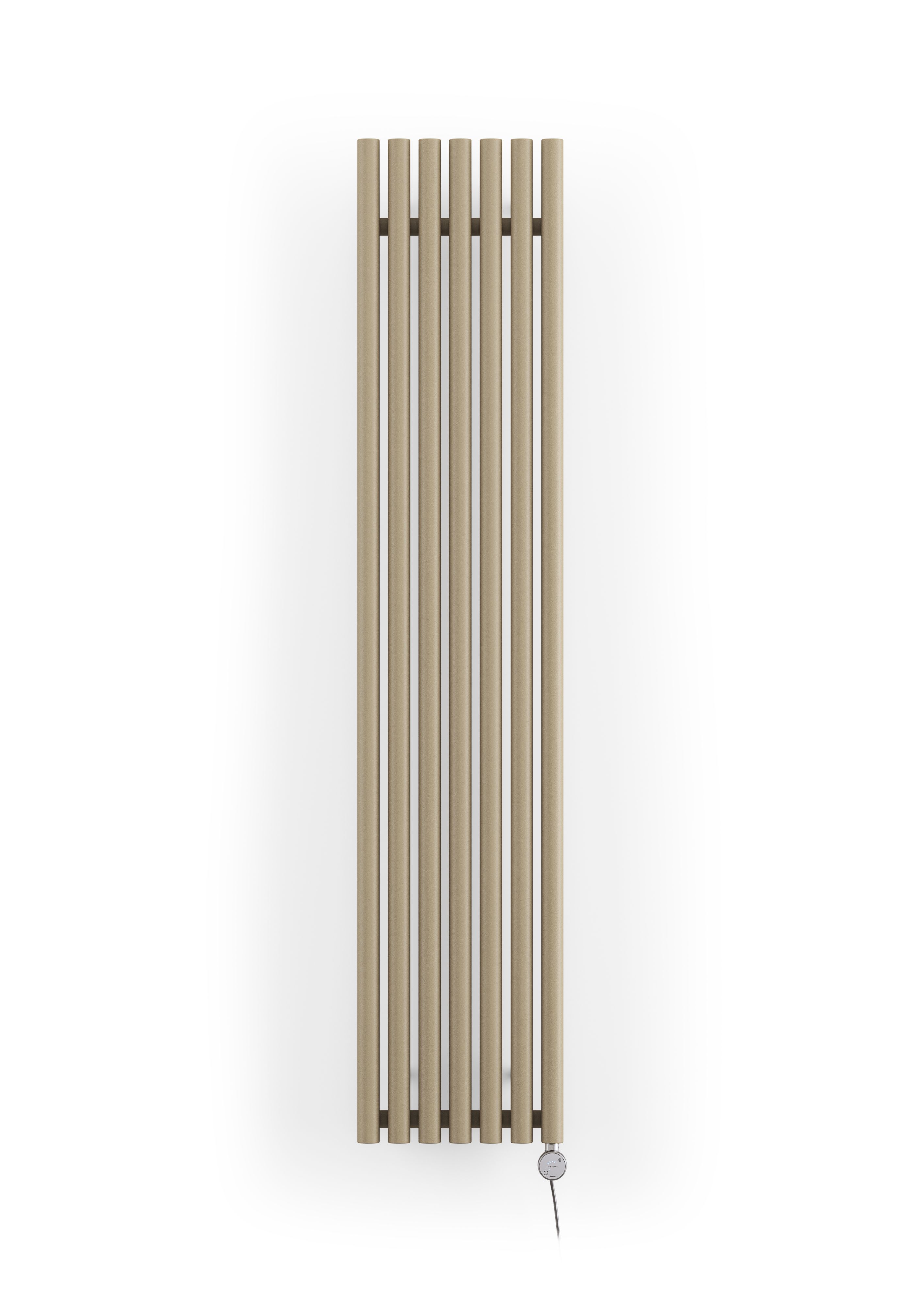Terma Rolo room Quartz mocha Vertical Electric designer Radiator, (W)370mm x (H)1800mm