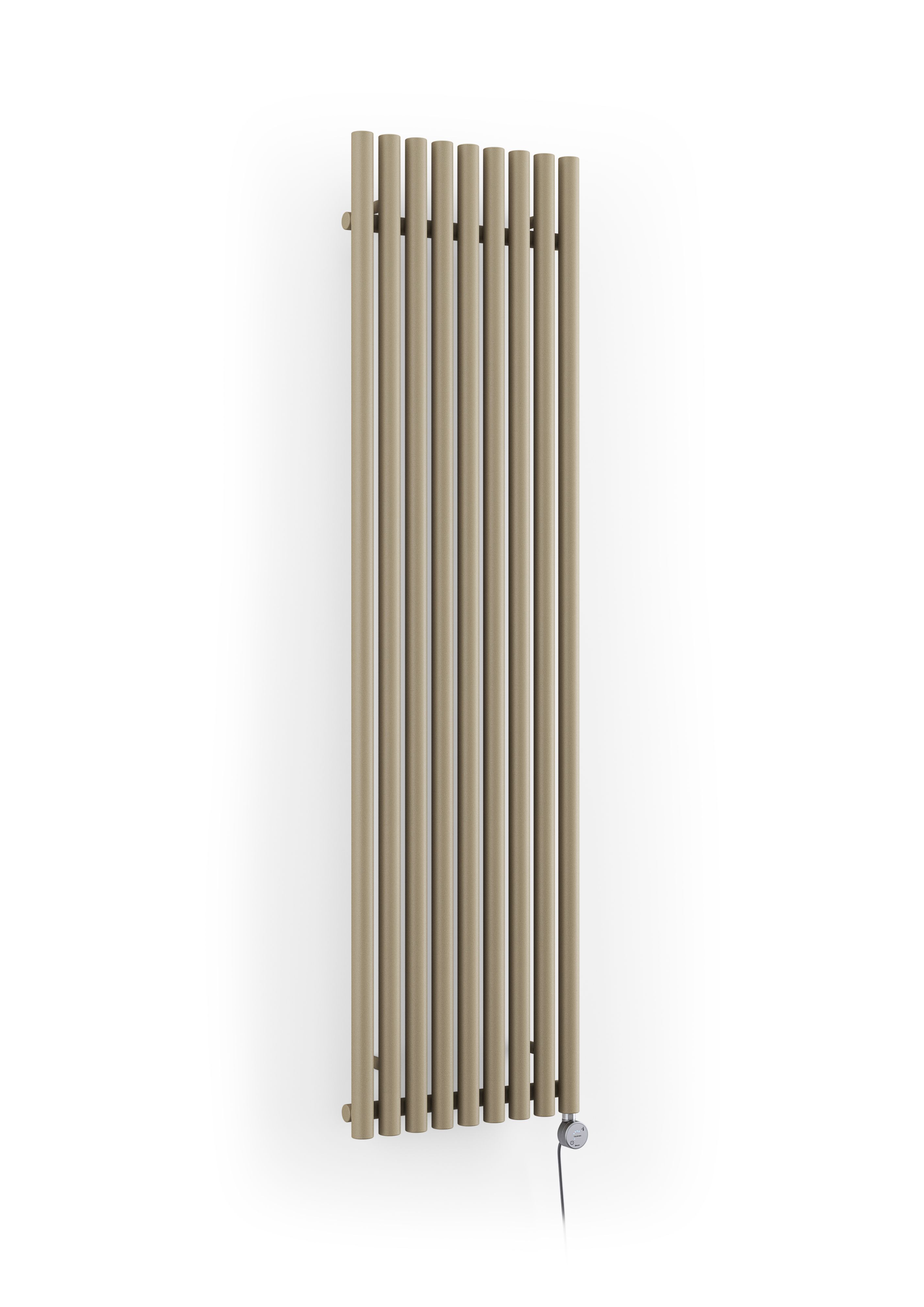 Terma Rolo room Quartz mocha Vertical Electric designer Radiator, (W)480mm x (H)1800mm