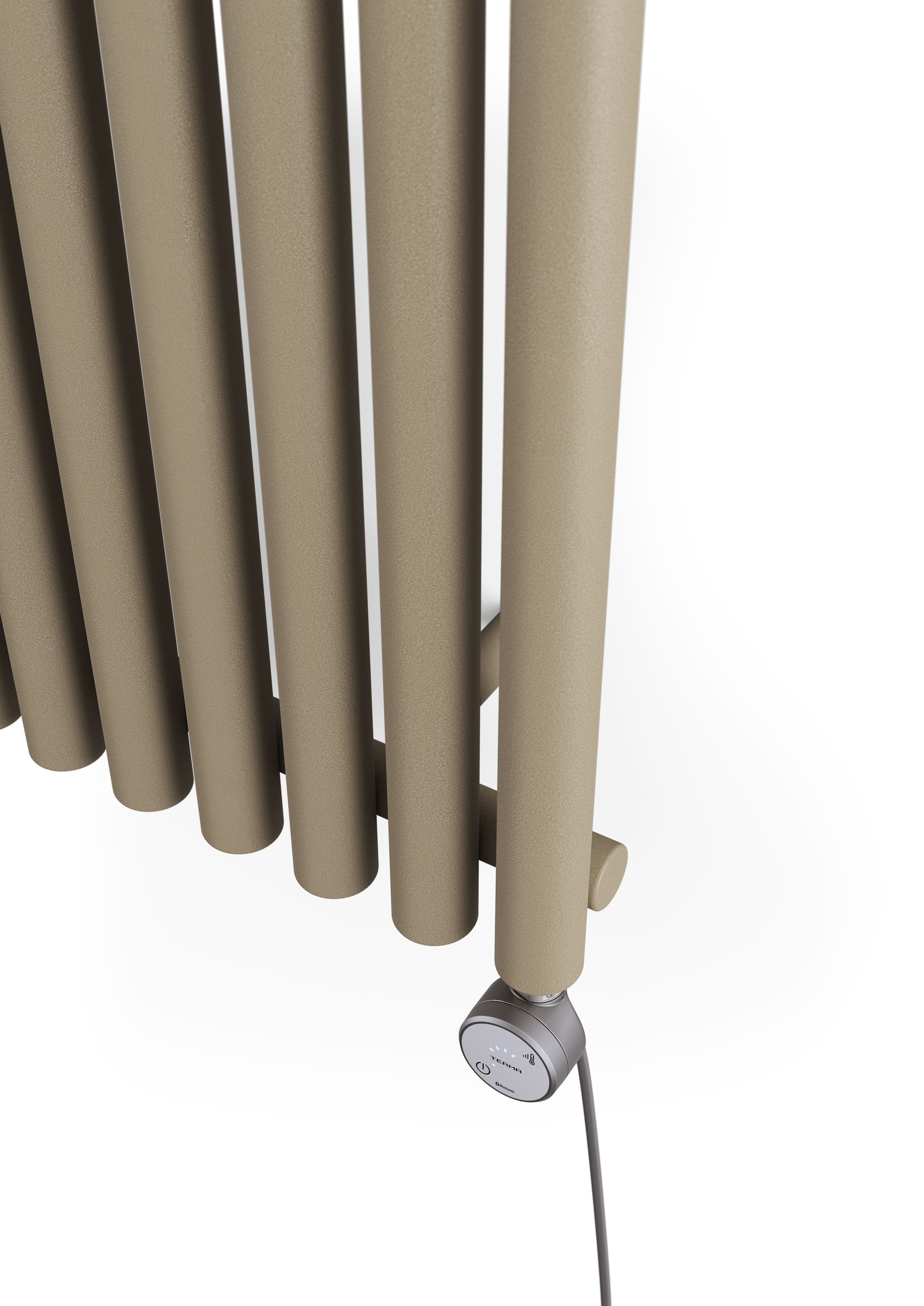 Terma Rolo room Quartz mocha Vertical Electric designer Radiator, (W)480mm x (H)1800mm