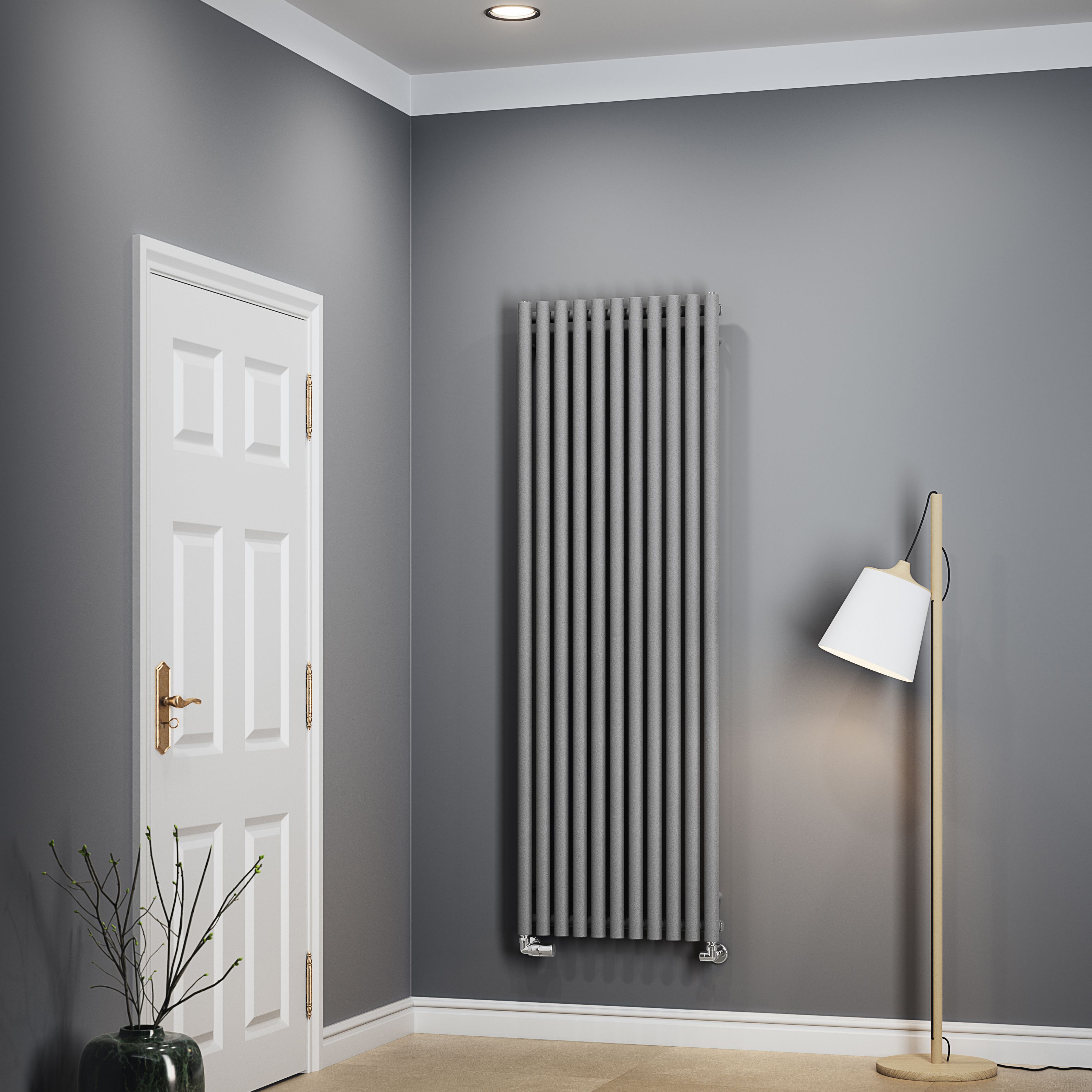 Terma Rolo room Salt n pepper Horizontal or vertical Designer Radiator, (W)590mm x (H)1800mm