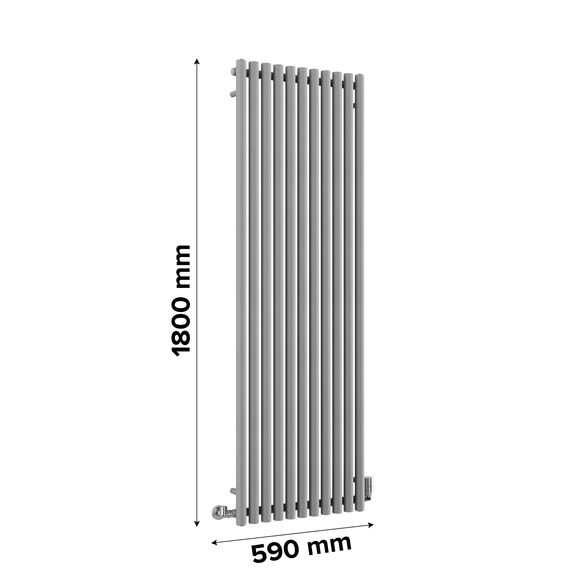 Terma Rolo room Salt n pepper Horizontal or vertical Designer Radiator, (W)590mm x (H)1800mm