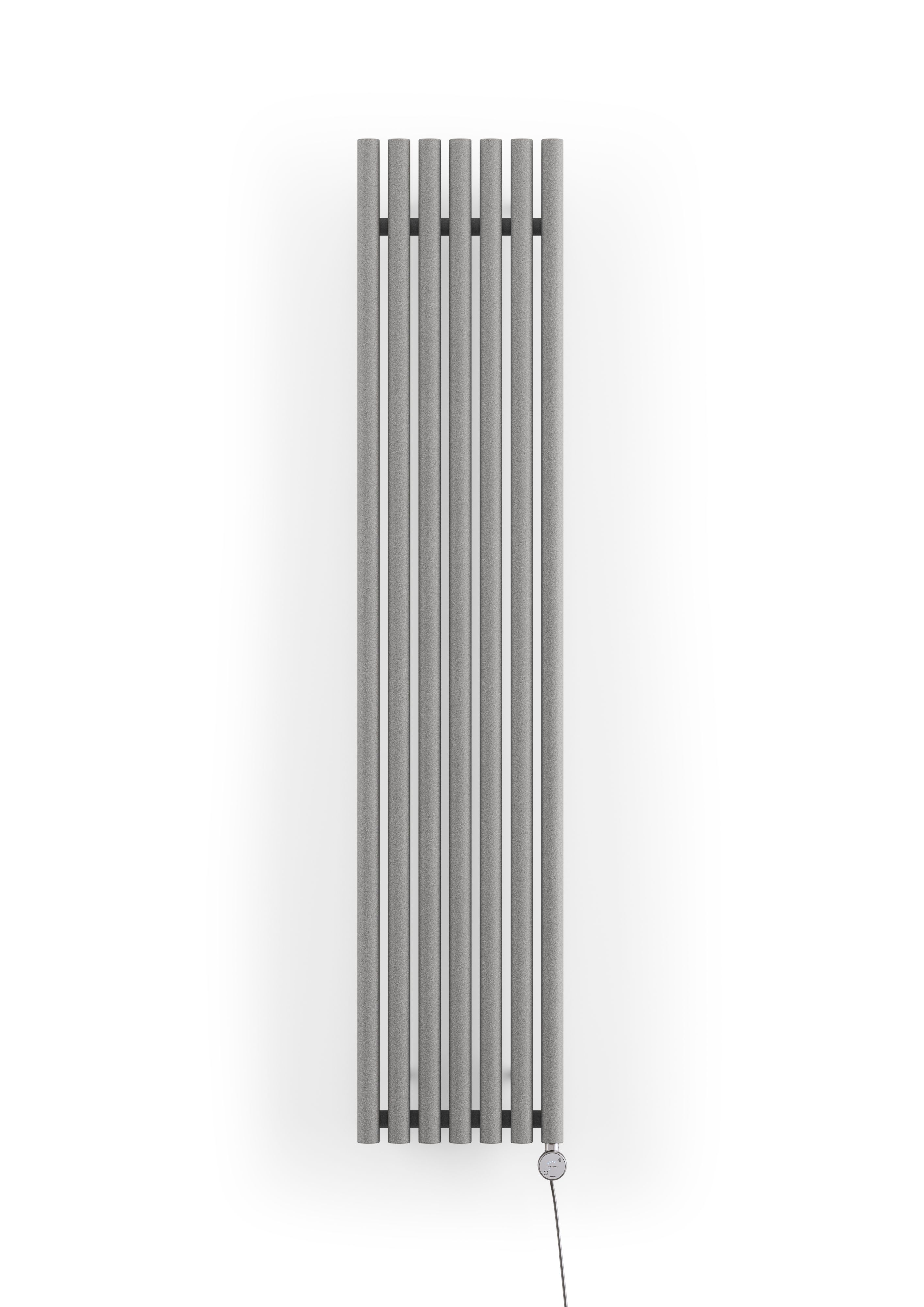 Terma Rolo room Salt n pepper Vertical Electric designer Radiator, (W)370mm x (H)1800mm
