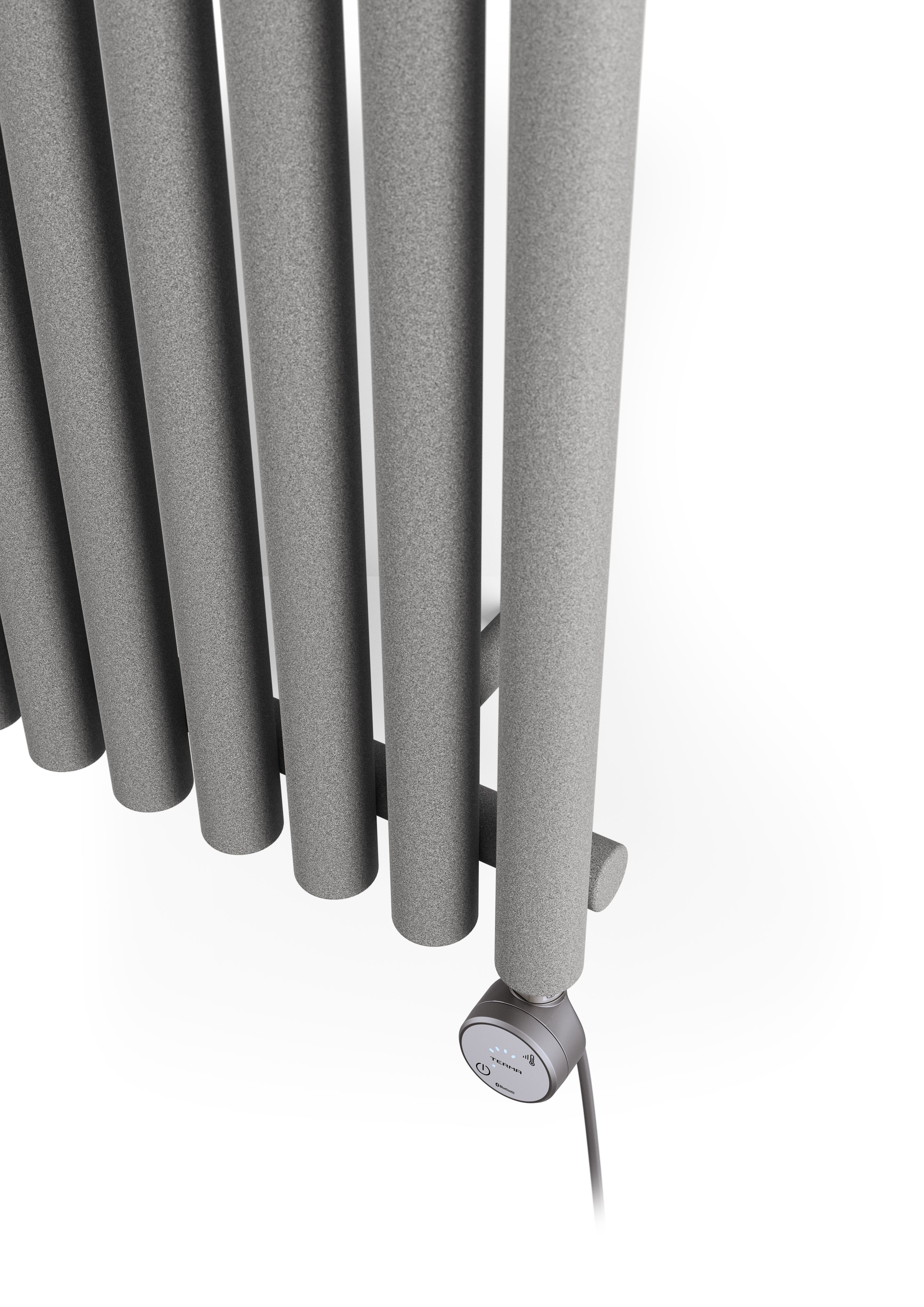 Terma Rolo room Salt n pepper Vertical Electric designer Radiator, (W)480mm x (H)1800mm