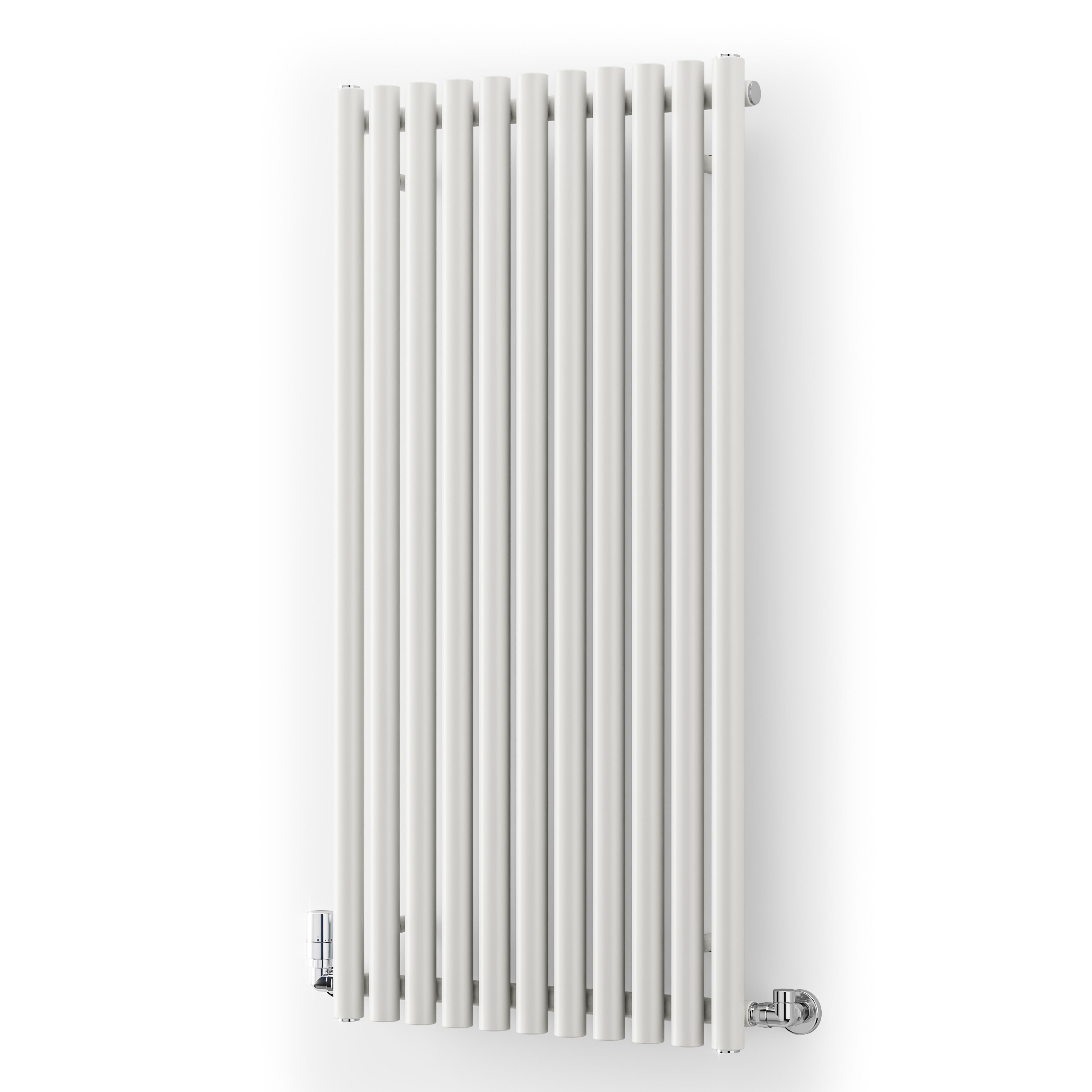 Terma Rolo Room Satin white Horizontal or vertical Designer Radiator, (W)590mm x (H)1200mm