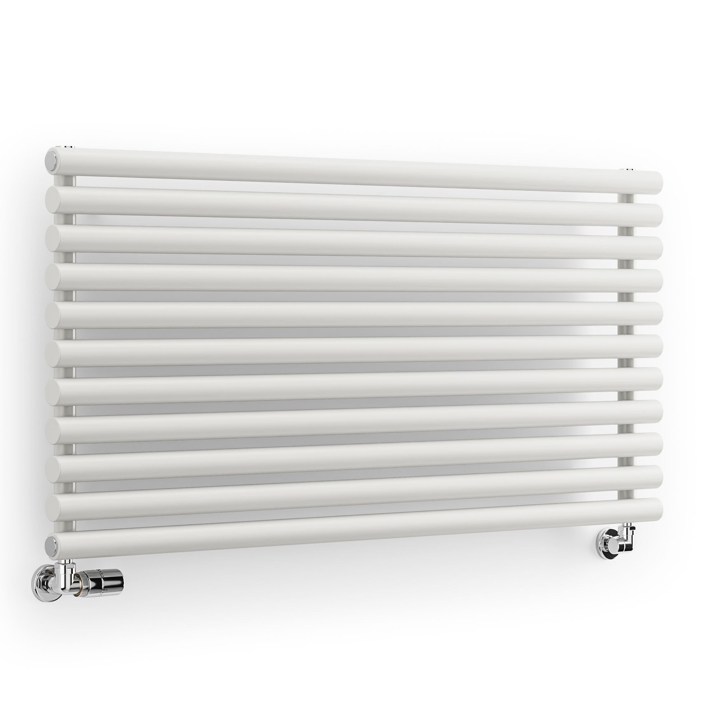 Terma Rolo Room Satin white Horizontal or vertical Designer Radiator, (W)590mm x (H)1200mm