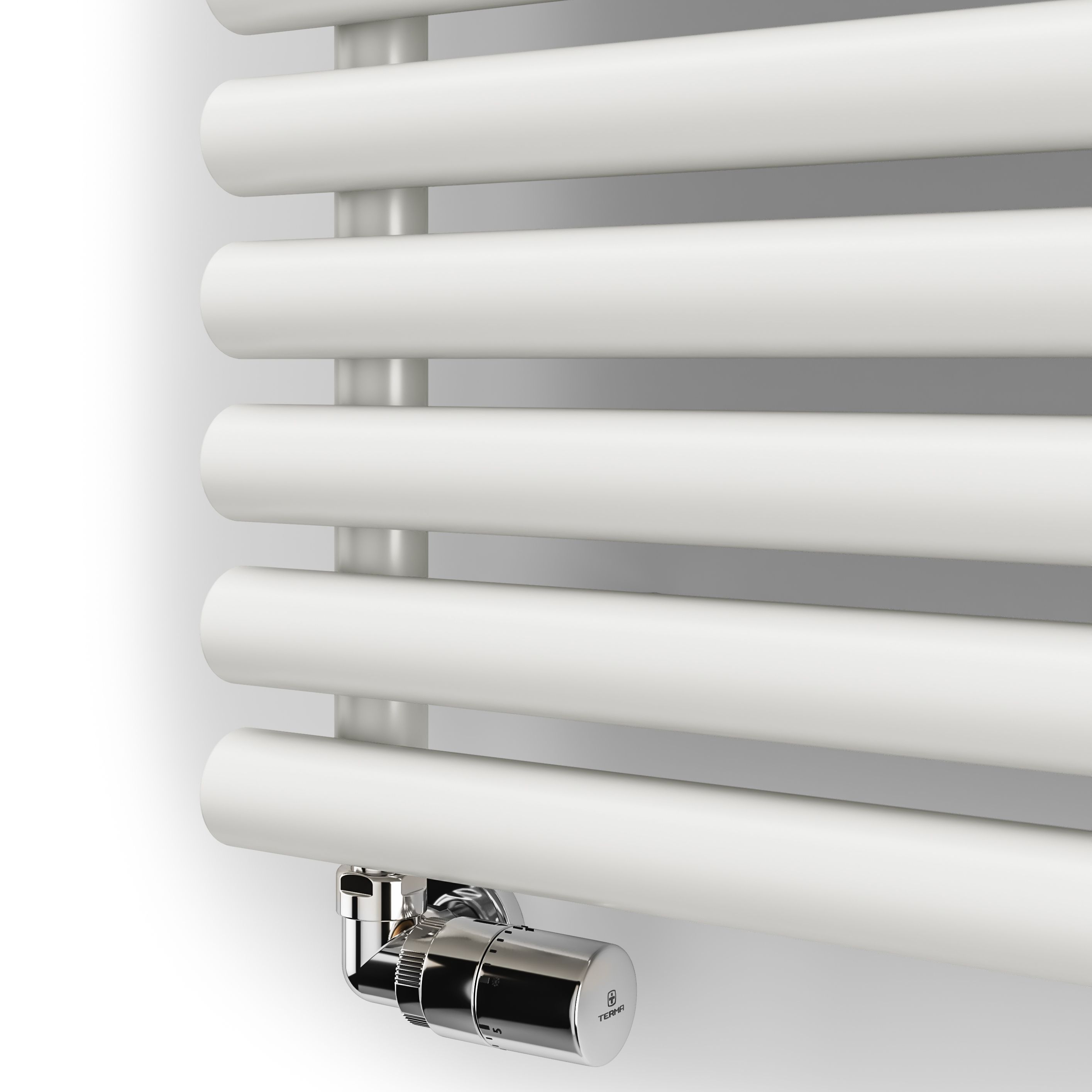 Terma Rolo Room Satin white Horizontal or vertical Designer Radiator, (W)590mm x (H)1200mm