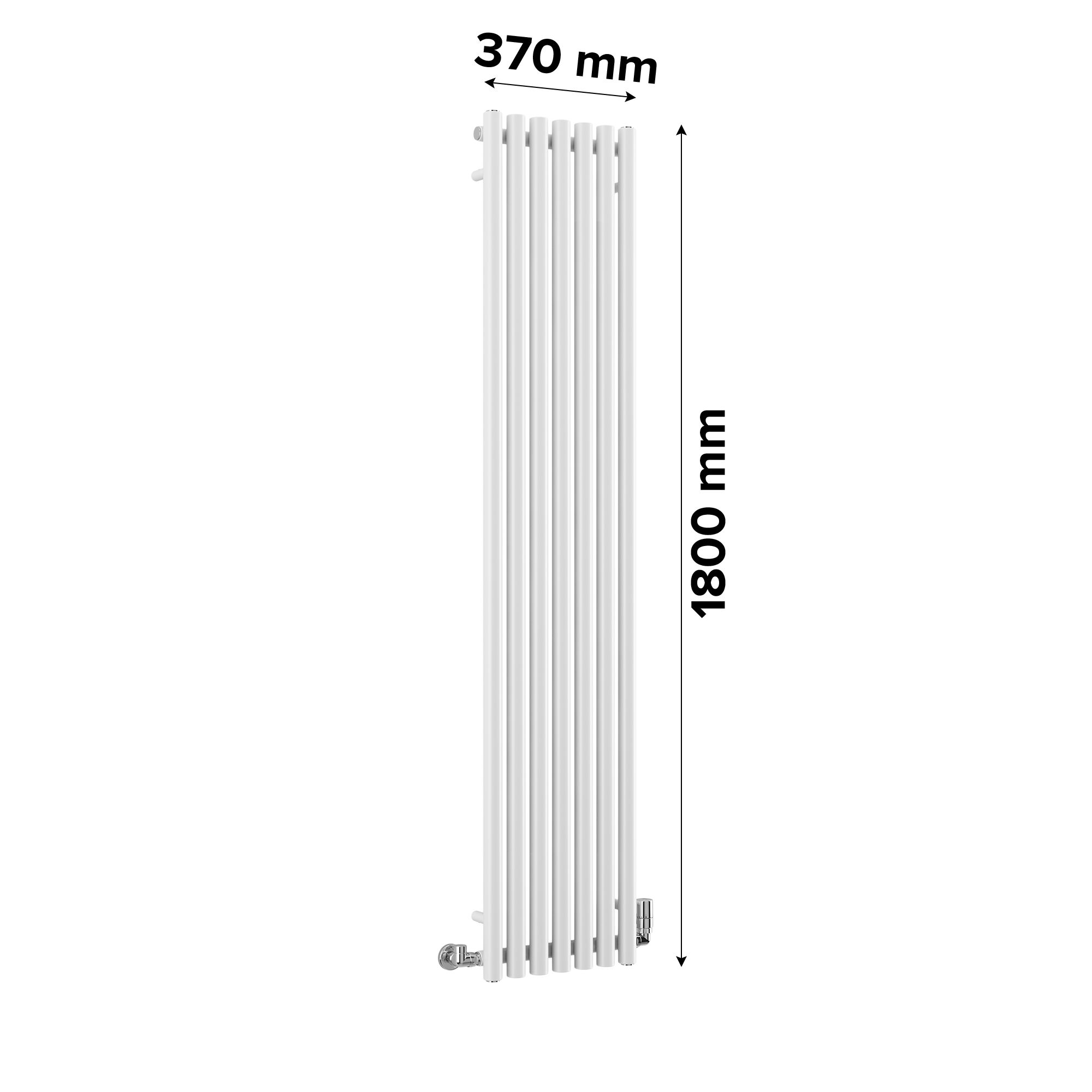 Terma Rolo room White Horizontal or vertical Designer Radiator, (W)370mm x (H)1800mm