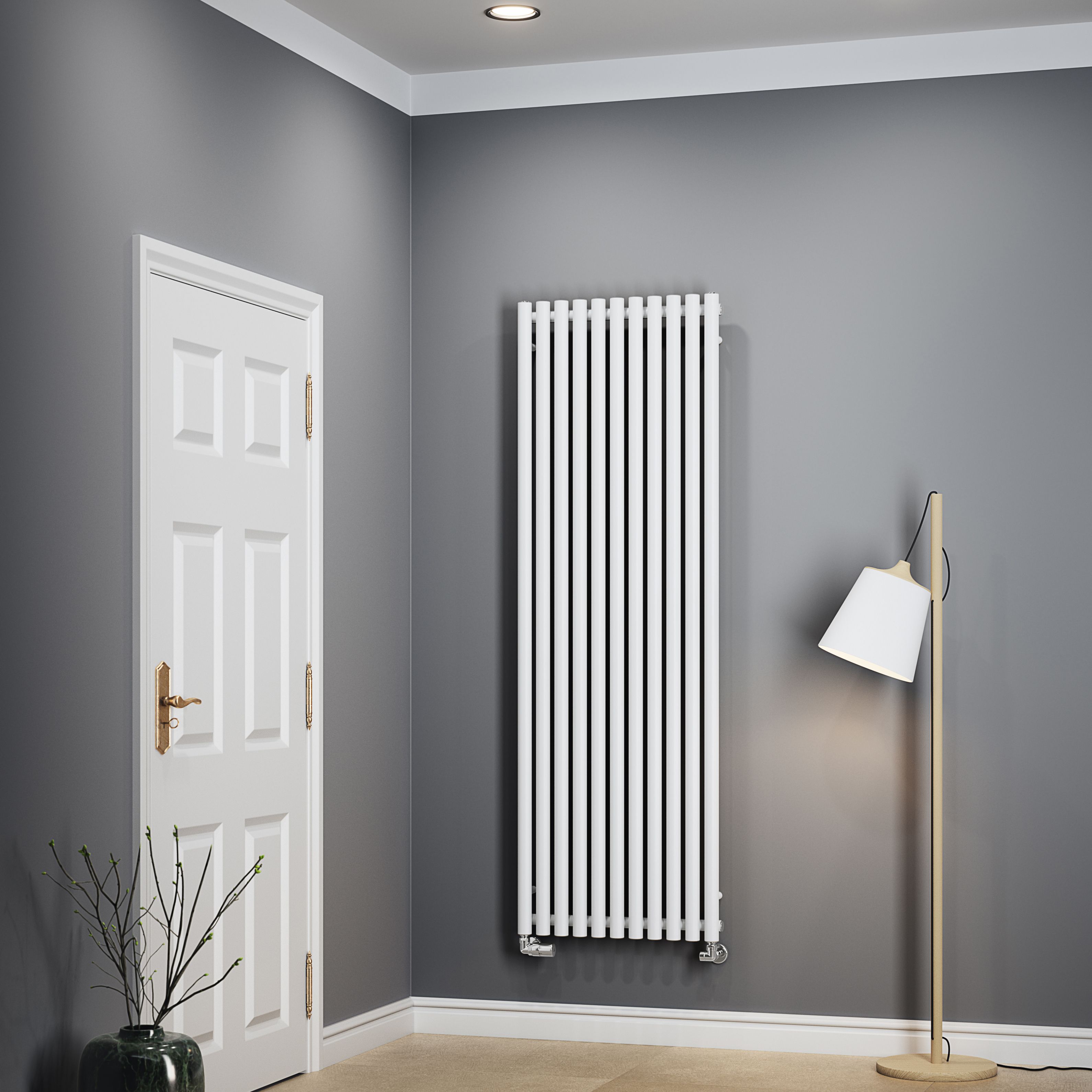 Terma Rolo room White Horizontal or vertical Designer Radiator, (W)590mm x (H)1800mm