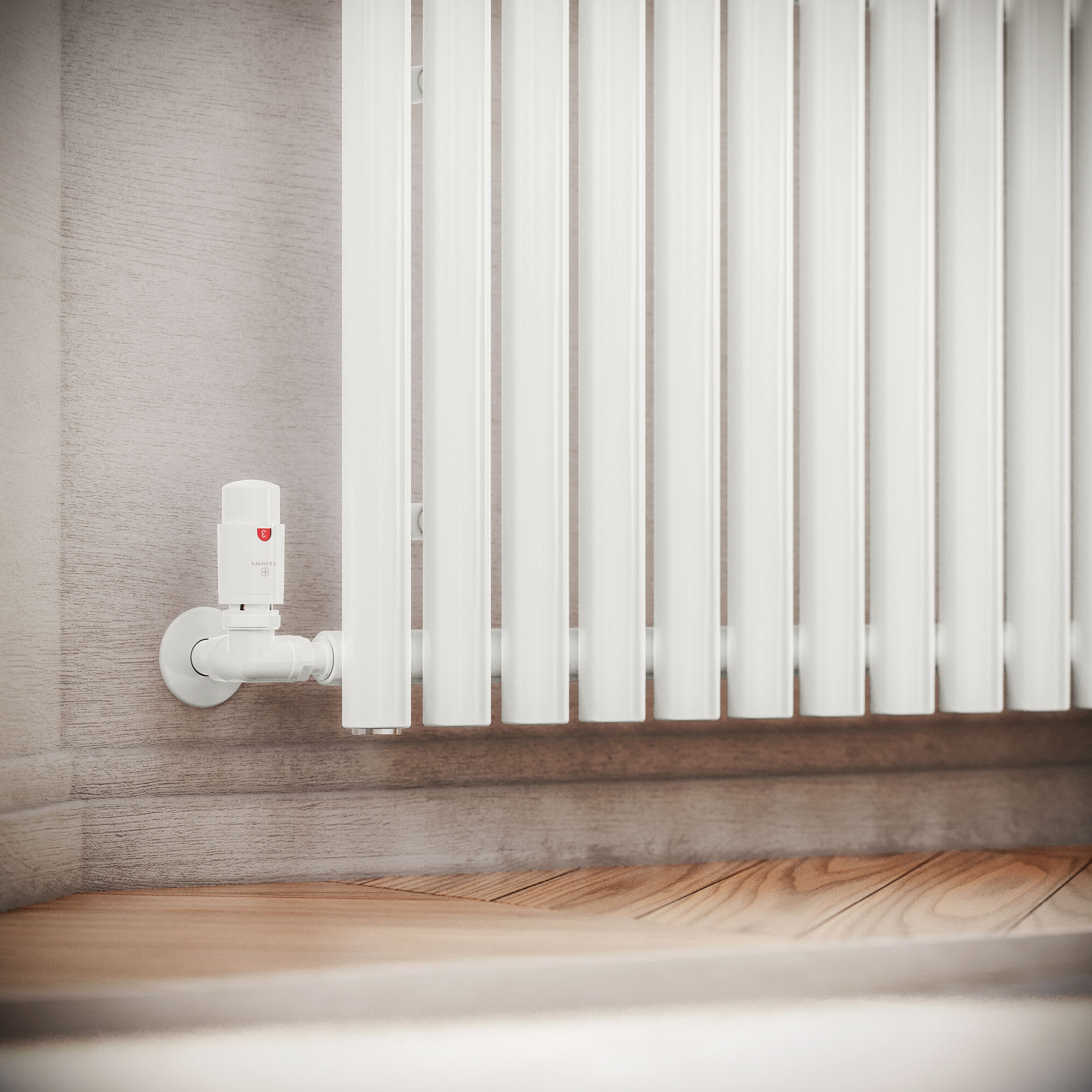 Terma Rolo Room White Hydronic Horizontal Designer 3399BTU Radiator, (W)1470mm x (H)500mm