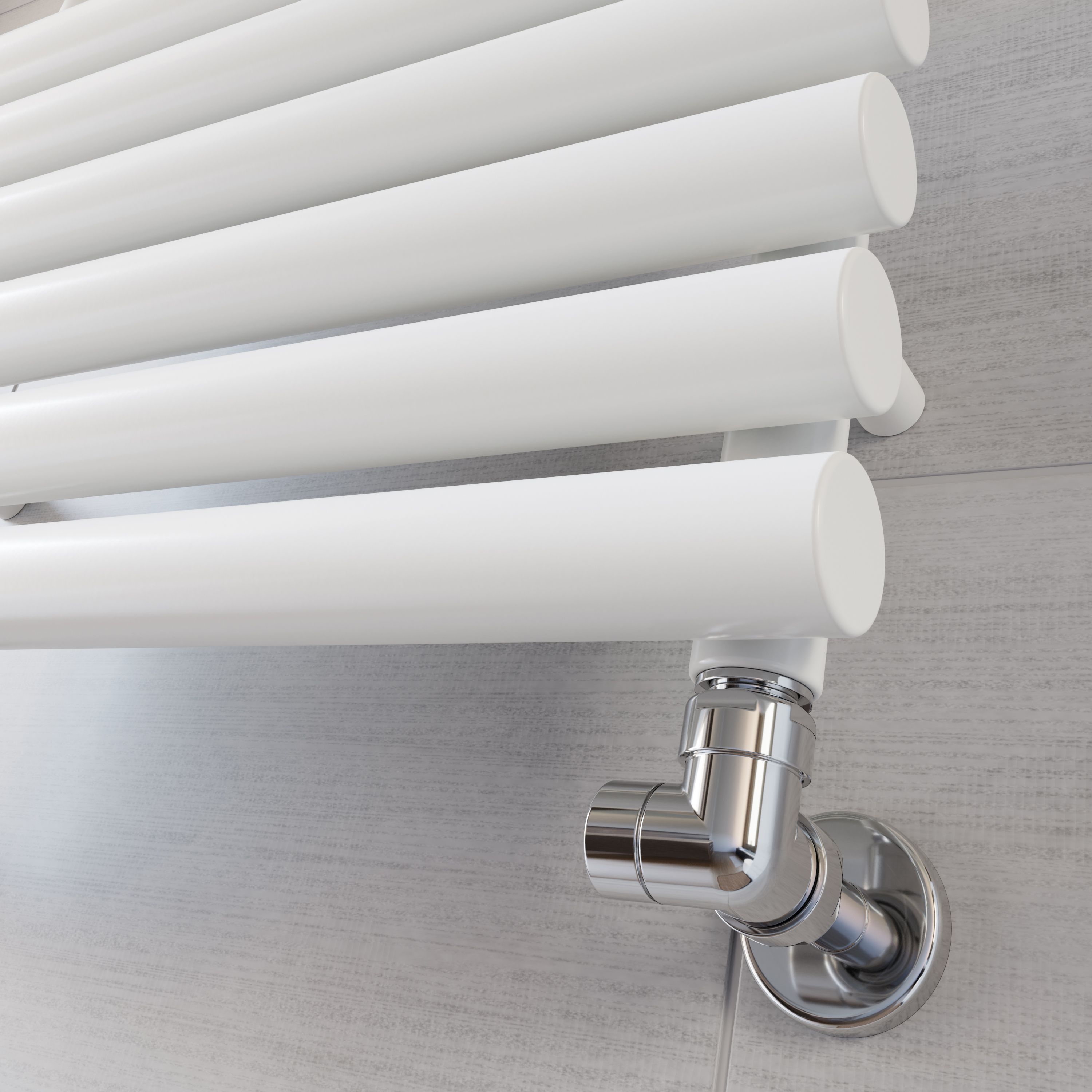 Terma Rolo White Towel warmer (W)520mm x (H)1085mm
