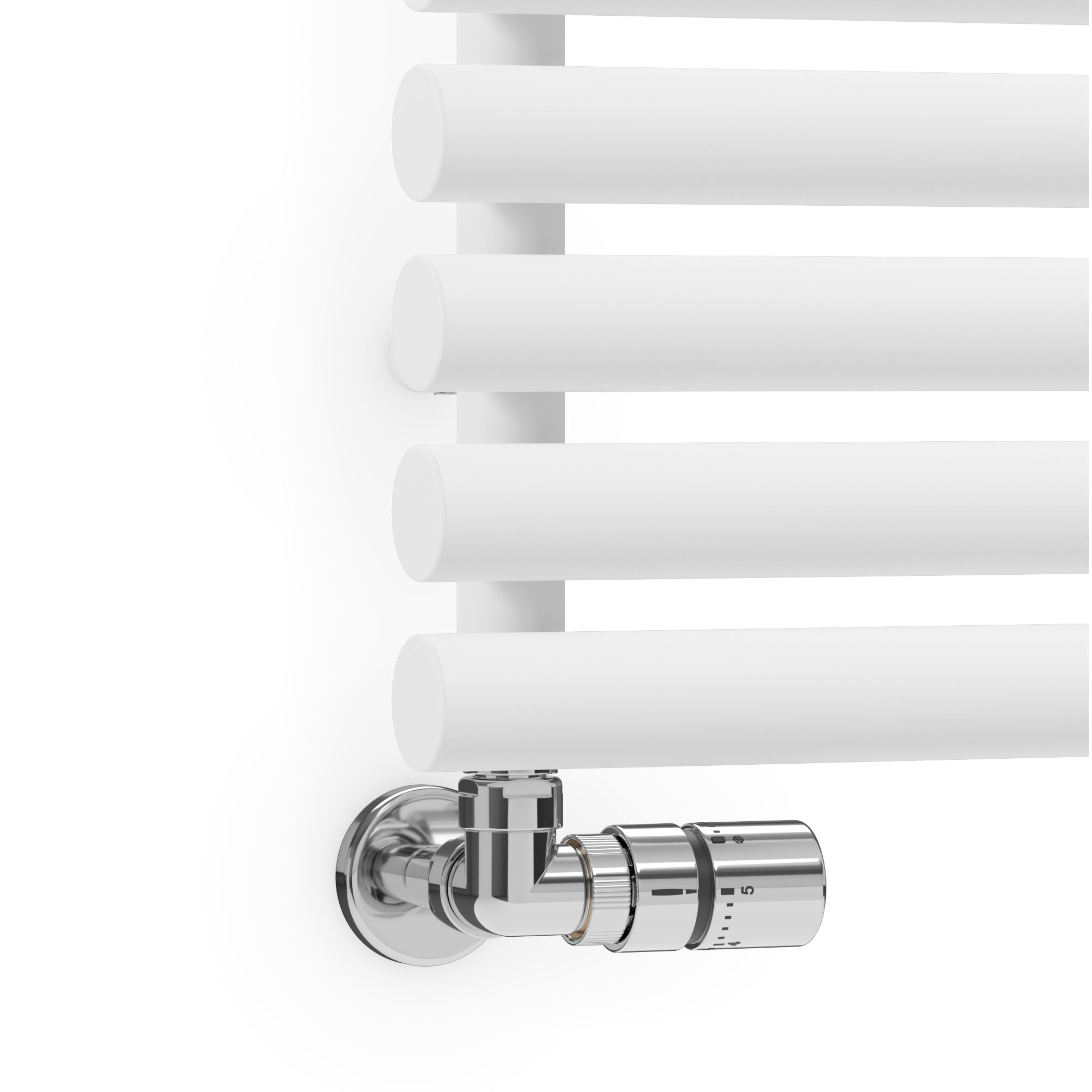 Terma Rolo White Towel warmer (W)520mm x (H)1085mm