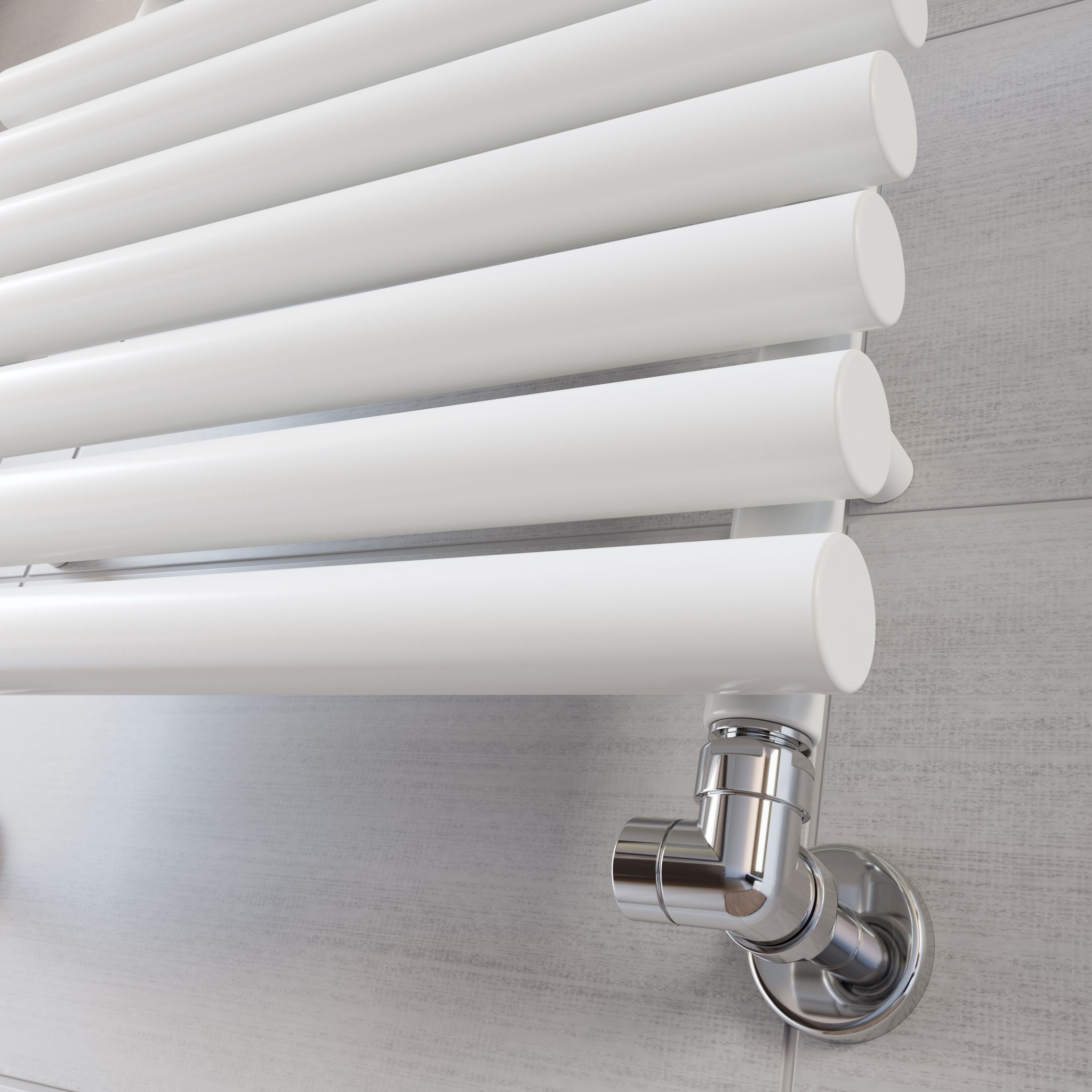 Terma Rolo White Towel warmer (W)520mm x (H)1360mm