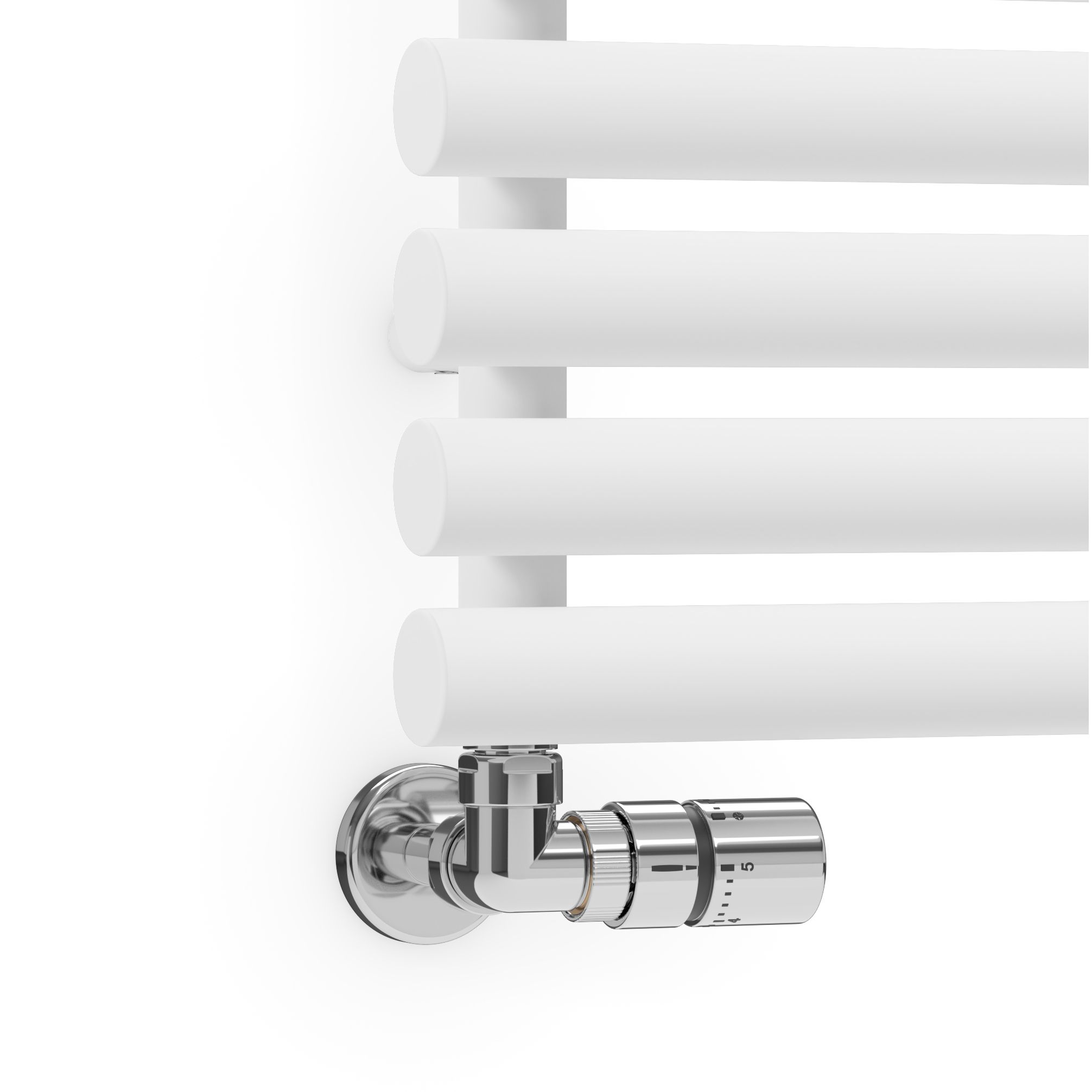 Terma Rolo White Towel warmer (W)520mm x (H)1360mm