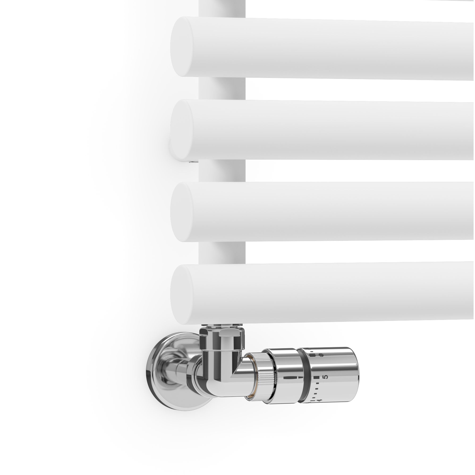 Terma Rolo White Towel warmer (W)520mm x (H)755mm