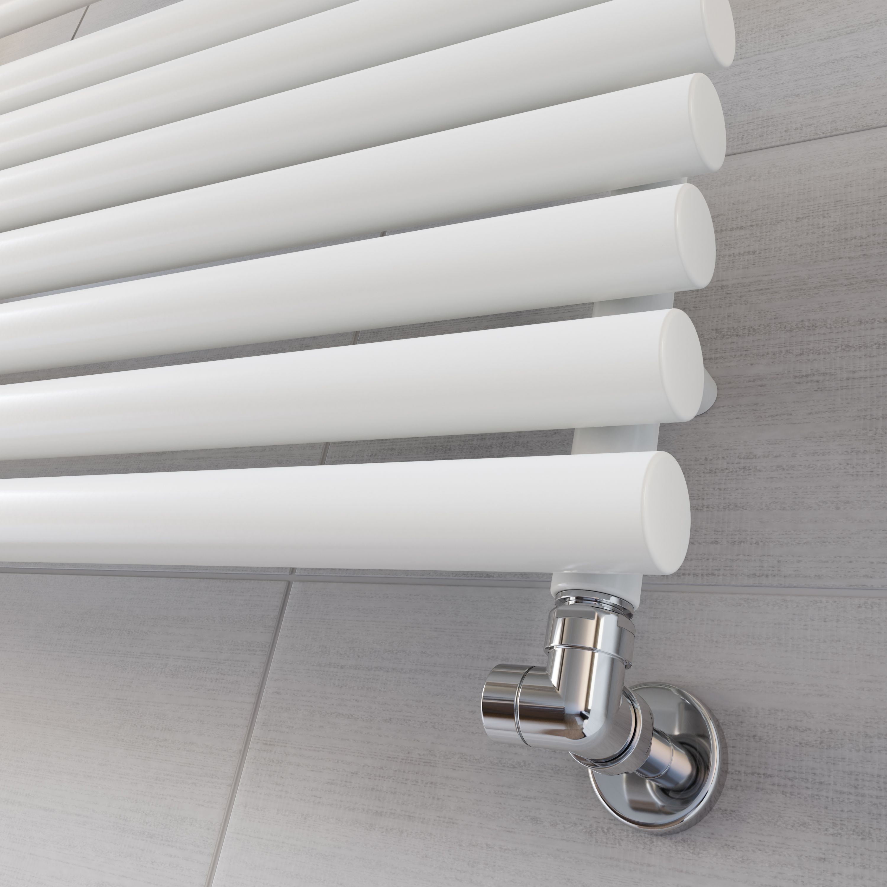 Terma Rolo White Towel warmer (W)900mm x (H)590mm