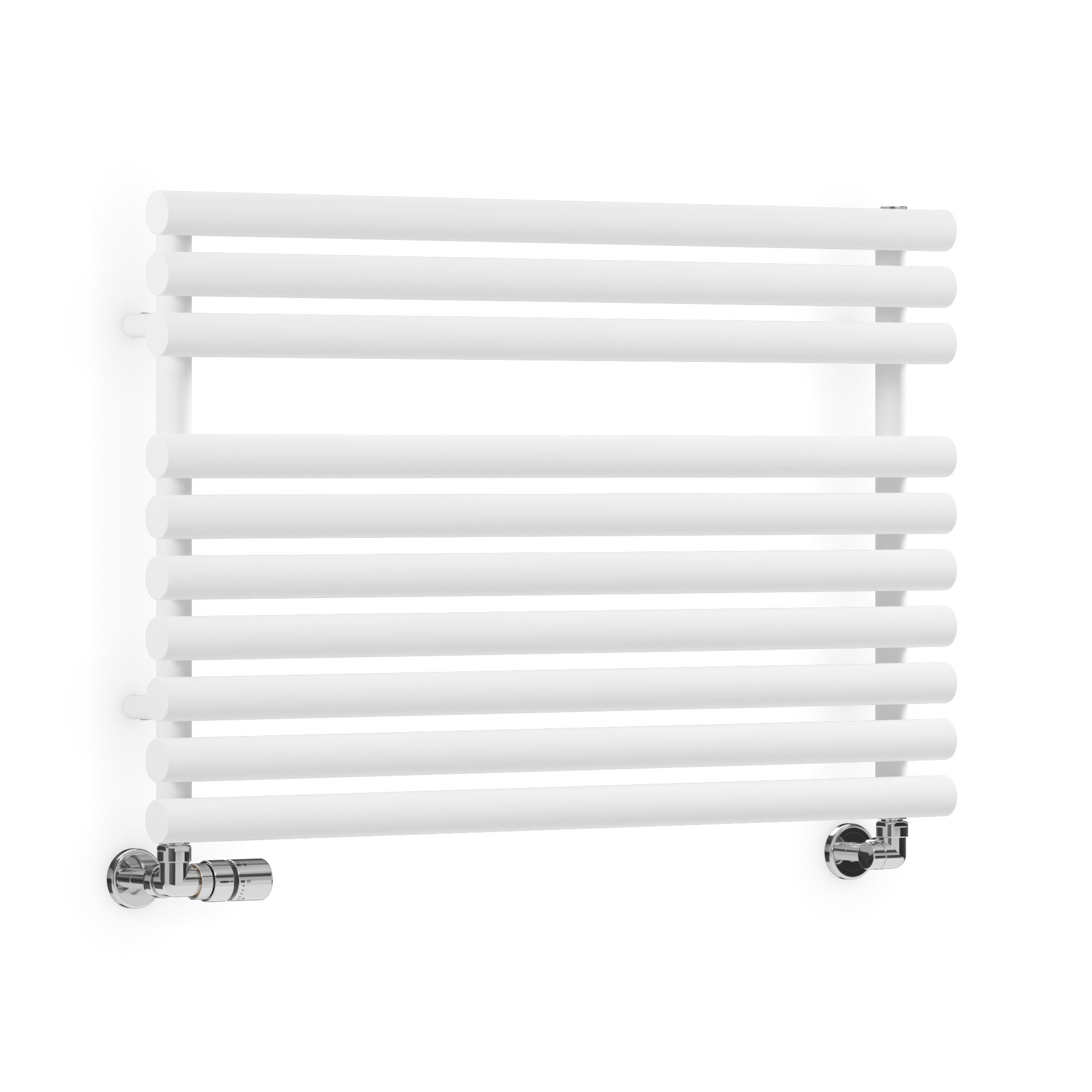 Terma Rolo White Towel warmer (W)900mm x (H)590mm