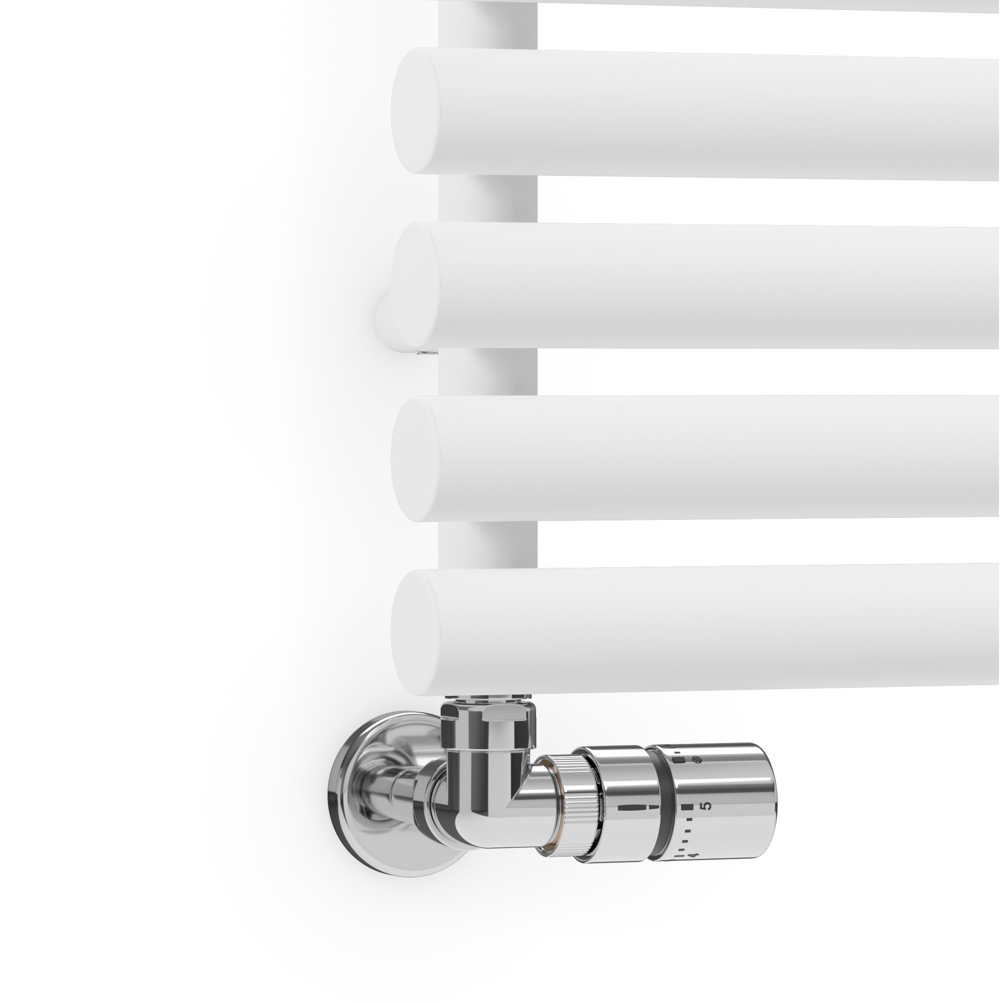 Terma Rolo White Towel warmer (W)900mm x (H)590mm