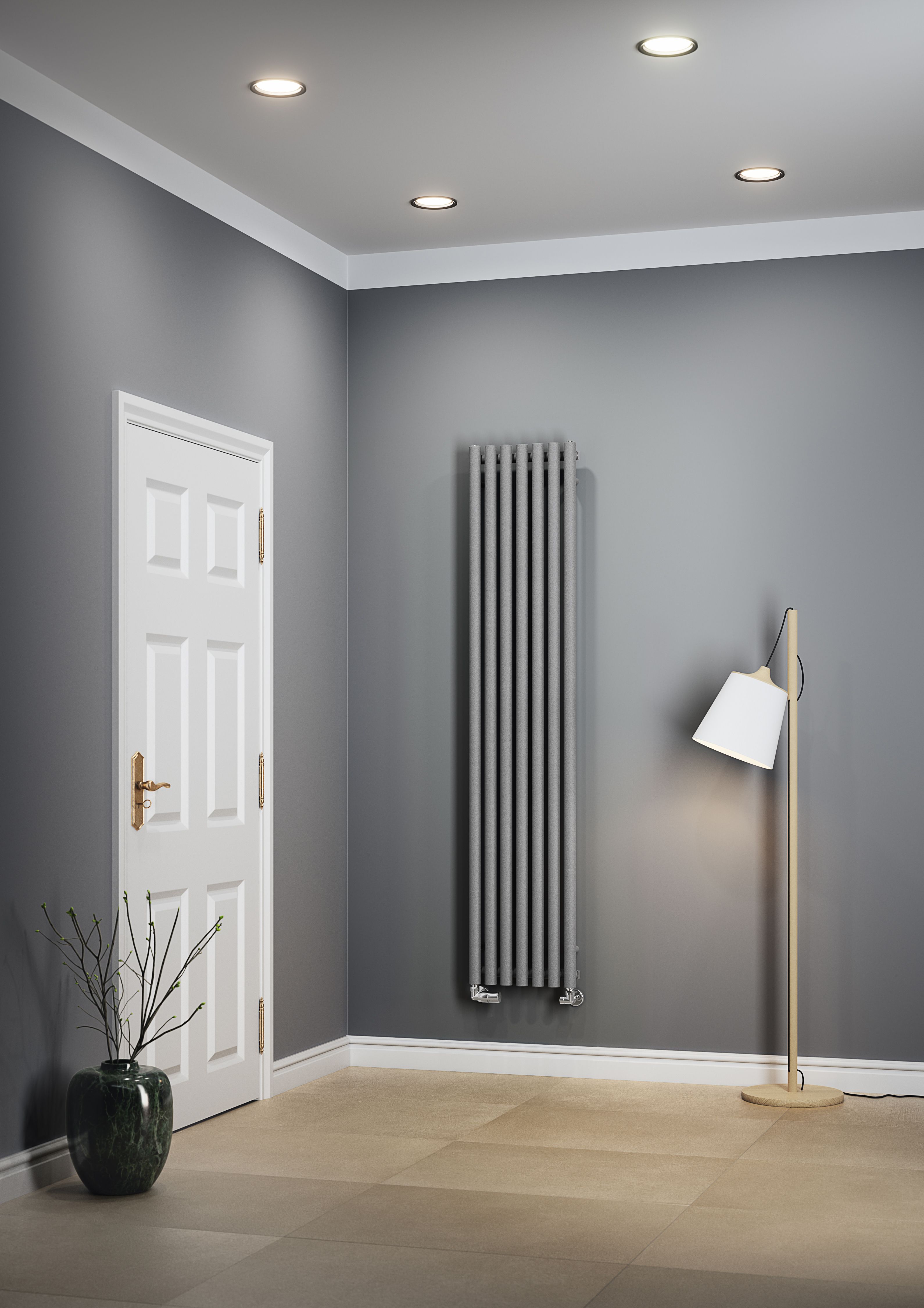 Terma Salt n pepper Horizontal or vertical Designer Radiator, (W)370mm x (H)1800mm