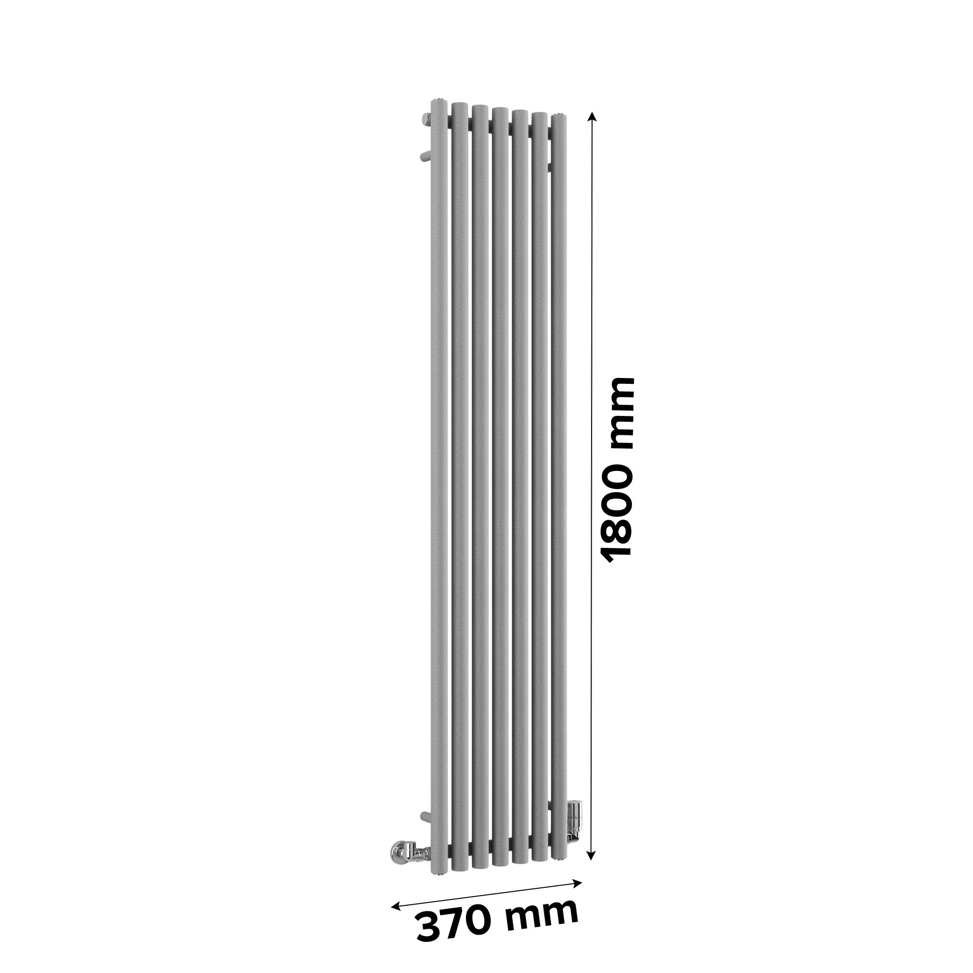 Terma Salt n pepper Horizontal or vertical Designer Radiator, (W)370mm x (H)1800mm