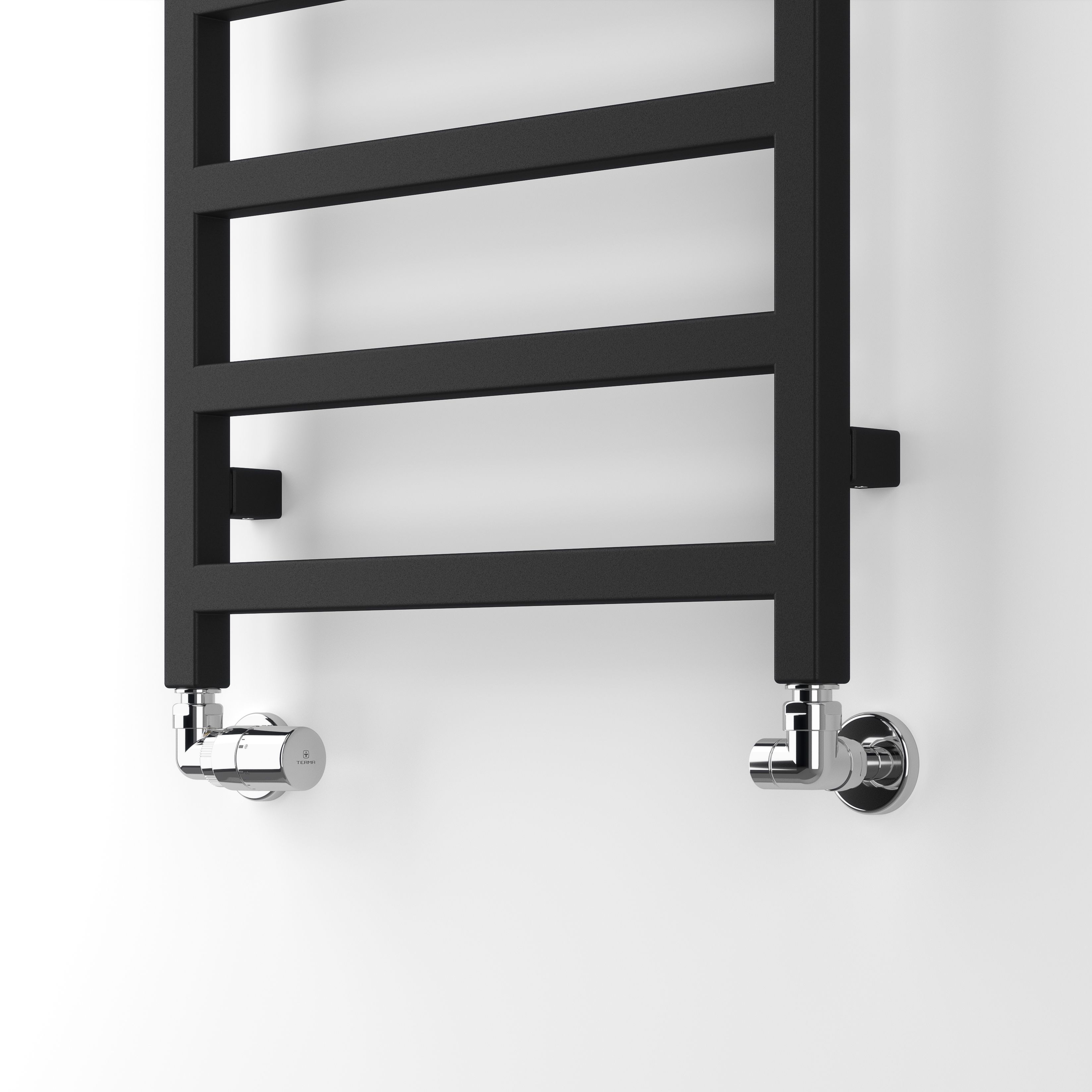 Terma Simple Black Flat Towel warmer (W)500mm x (H)1080mm