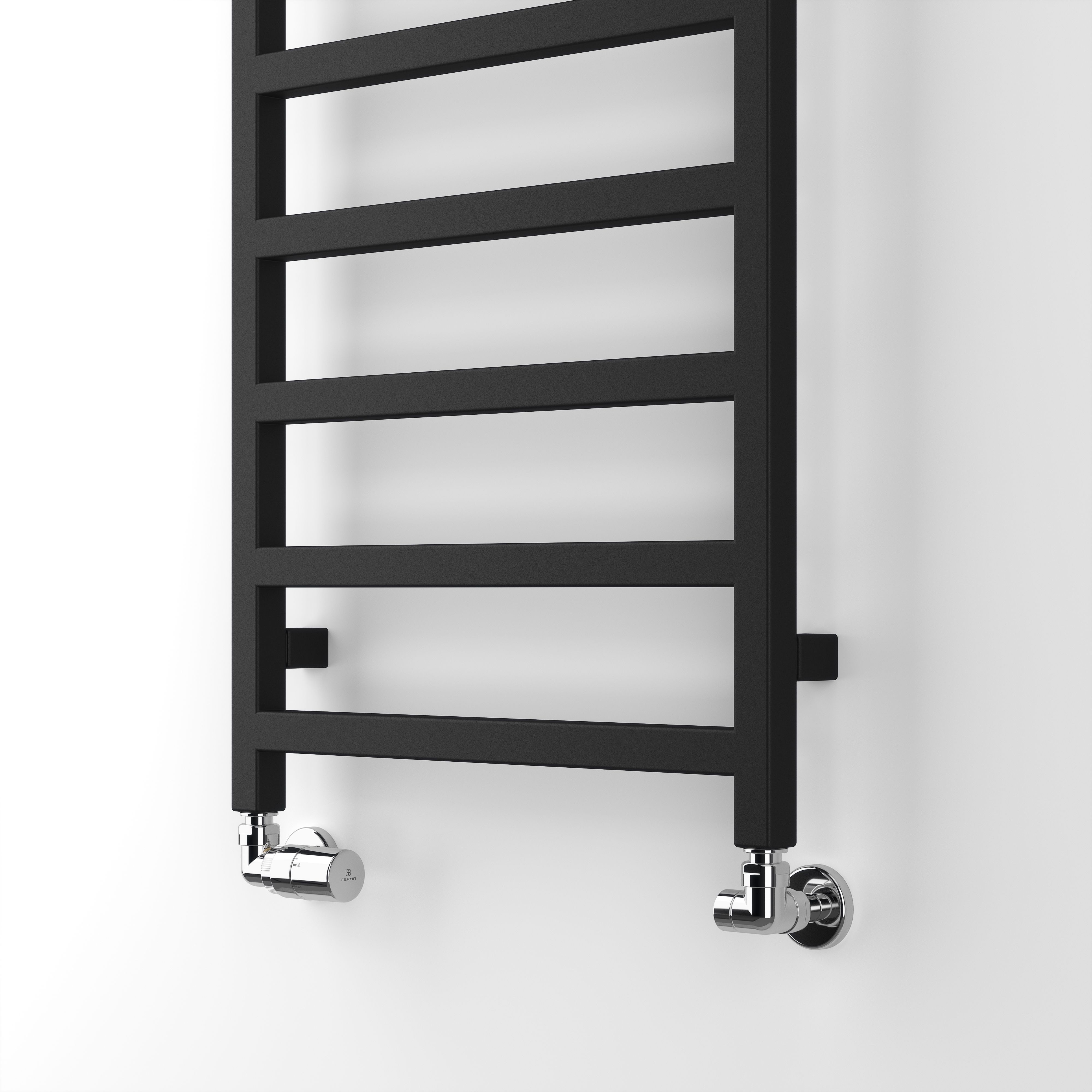 Terma Simple Black Flat Towel warmer (W)500mm x (H)1440mm