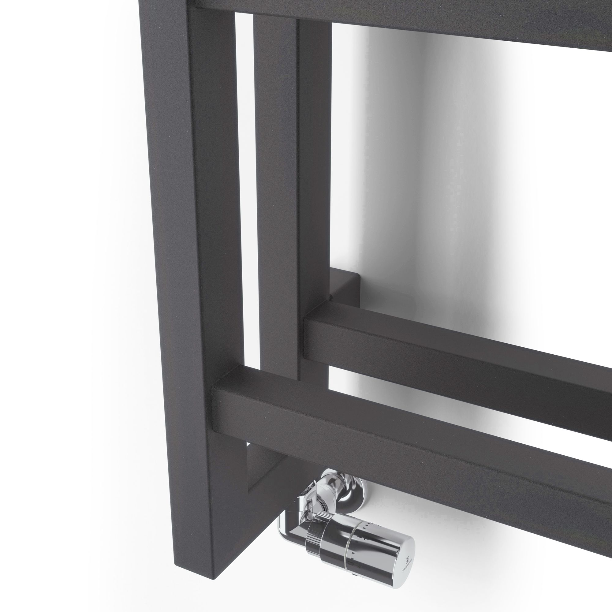 Terma Stand Grey Flat Towel warmer (W)400mm x (H)1150mm