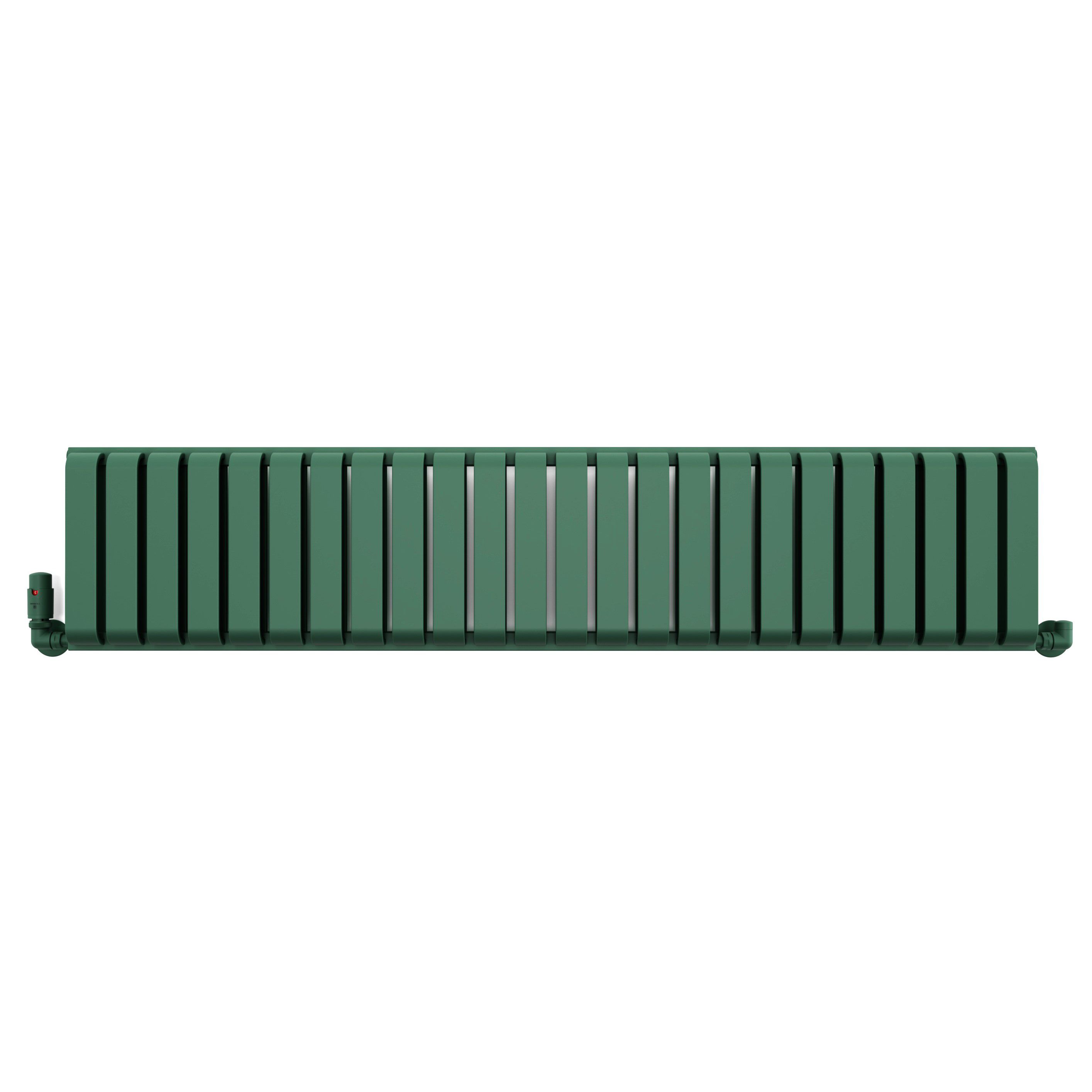 Terma Warp Room Green Hydronic Horizontal Designer 3317BTU Radiator, (W)1565mm x (H)330mm